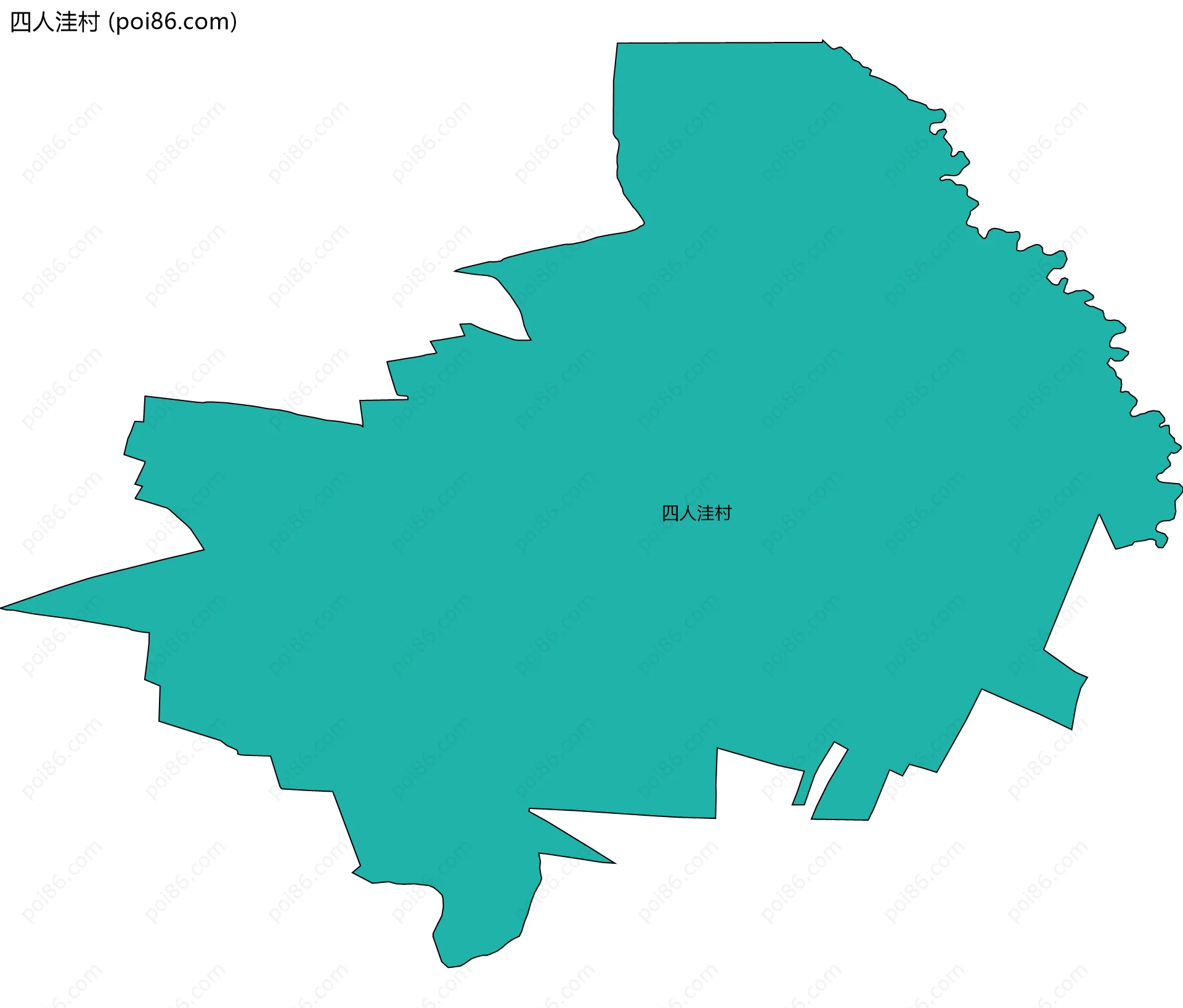 四人洼村边界地图
