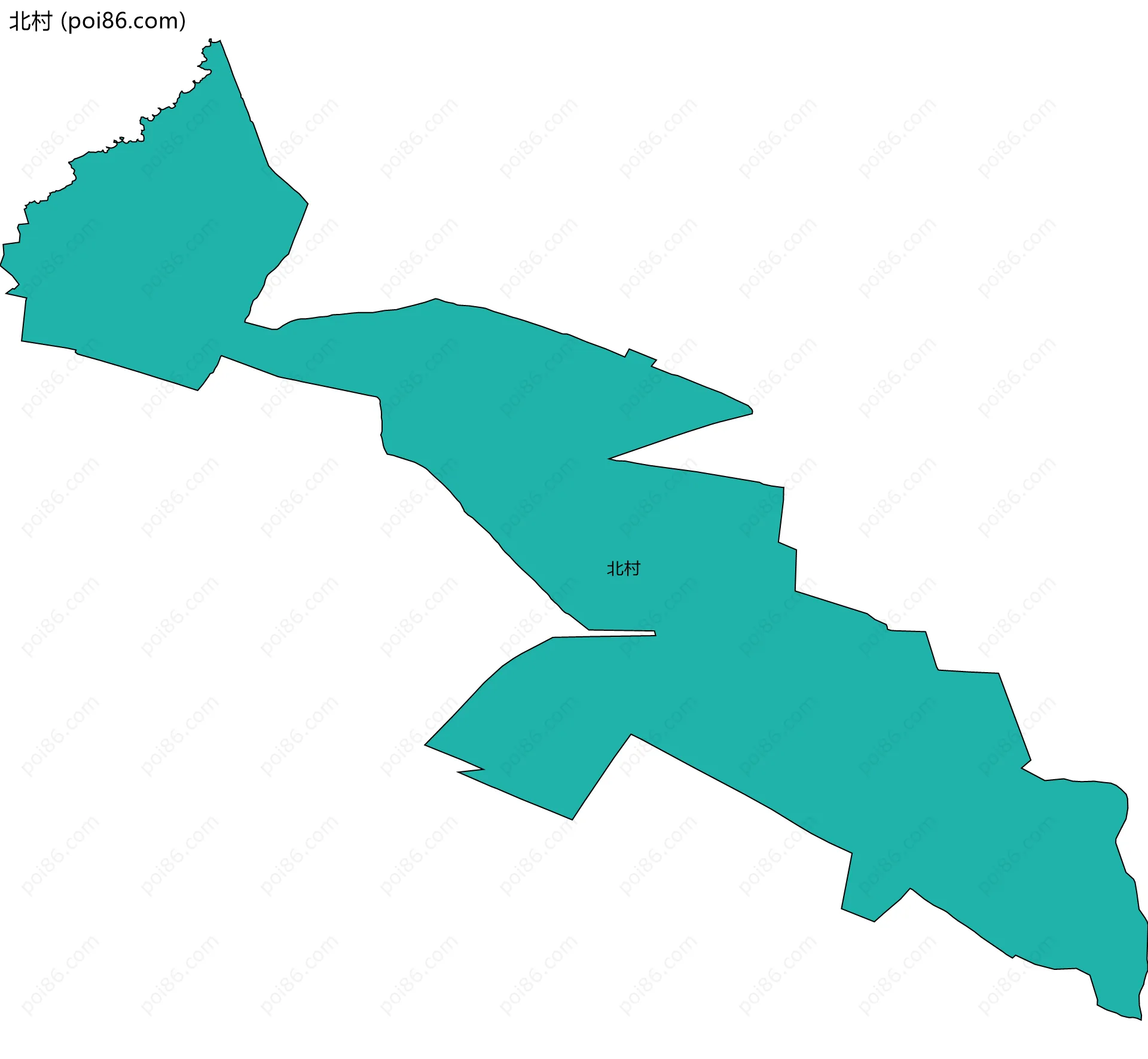 北村边界地图