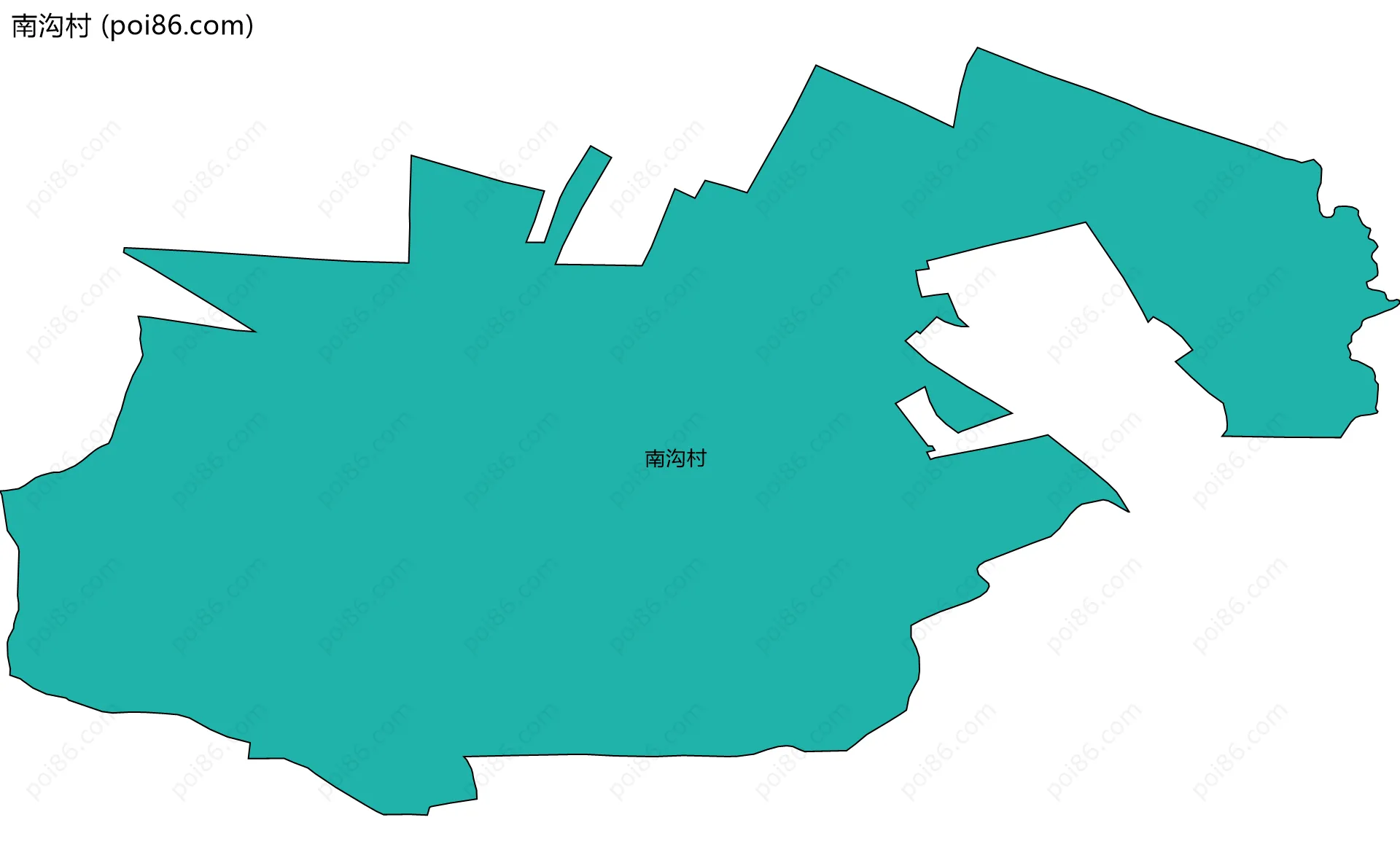 南沟村边界地图