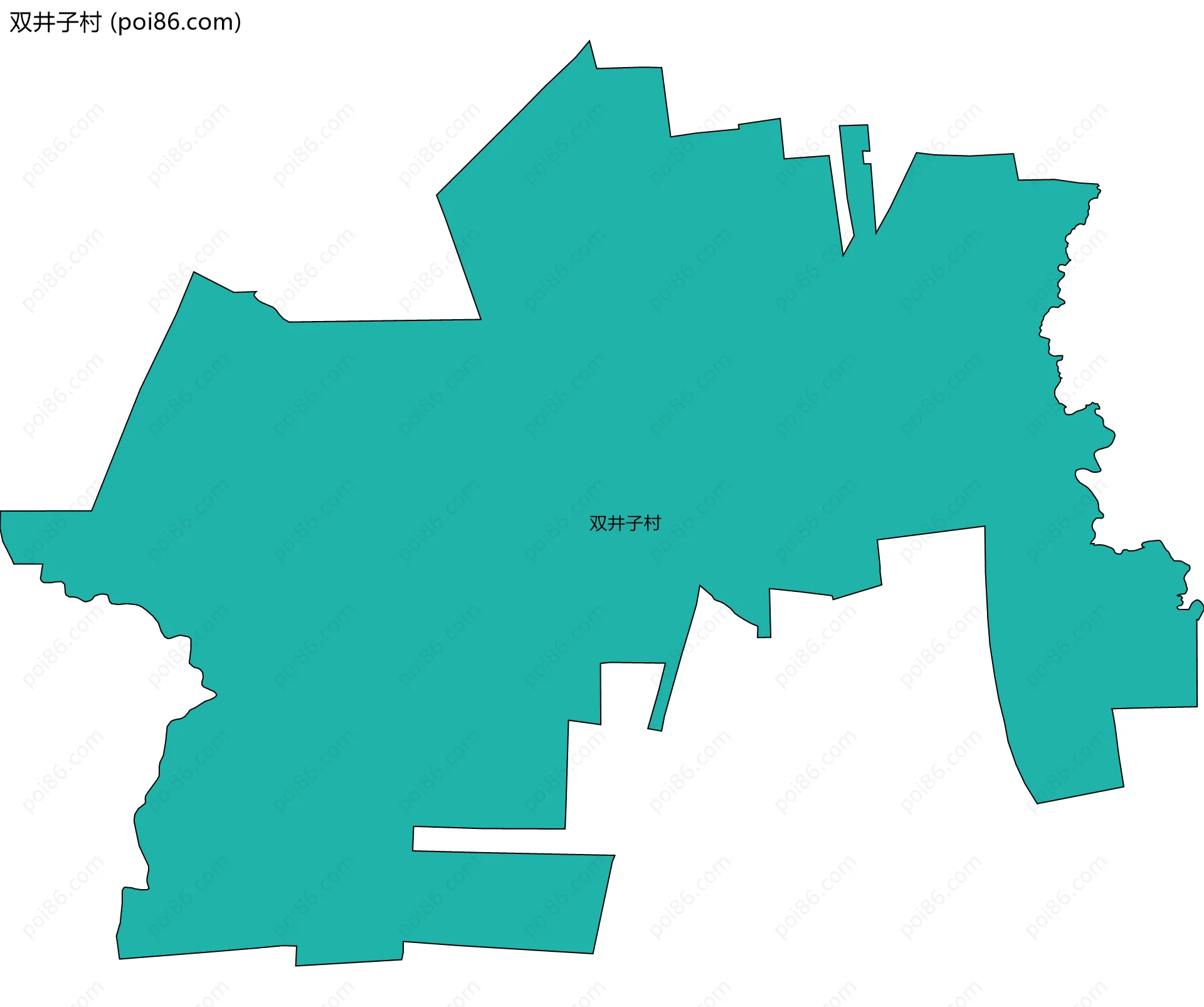 双井子村边界地图