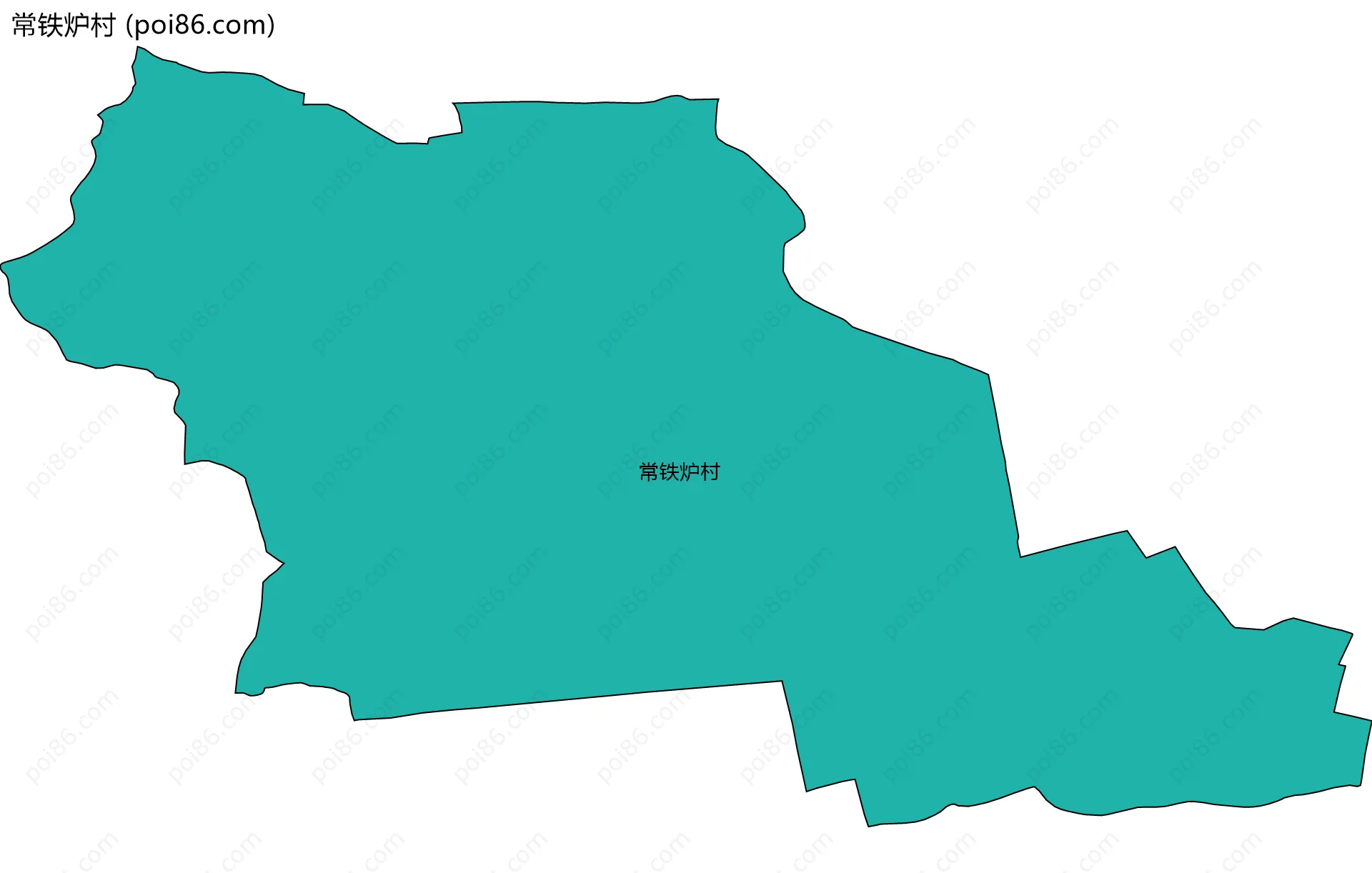 常铁炉村边界地图