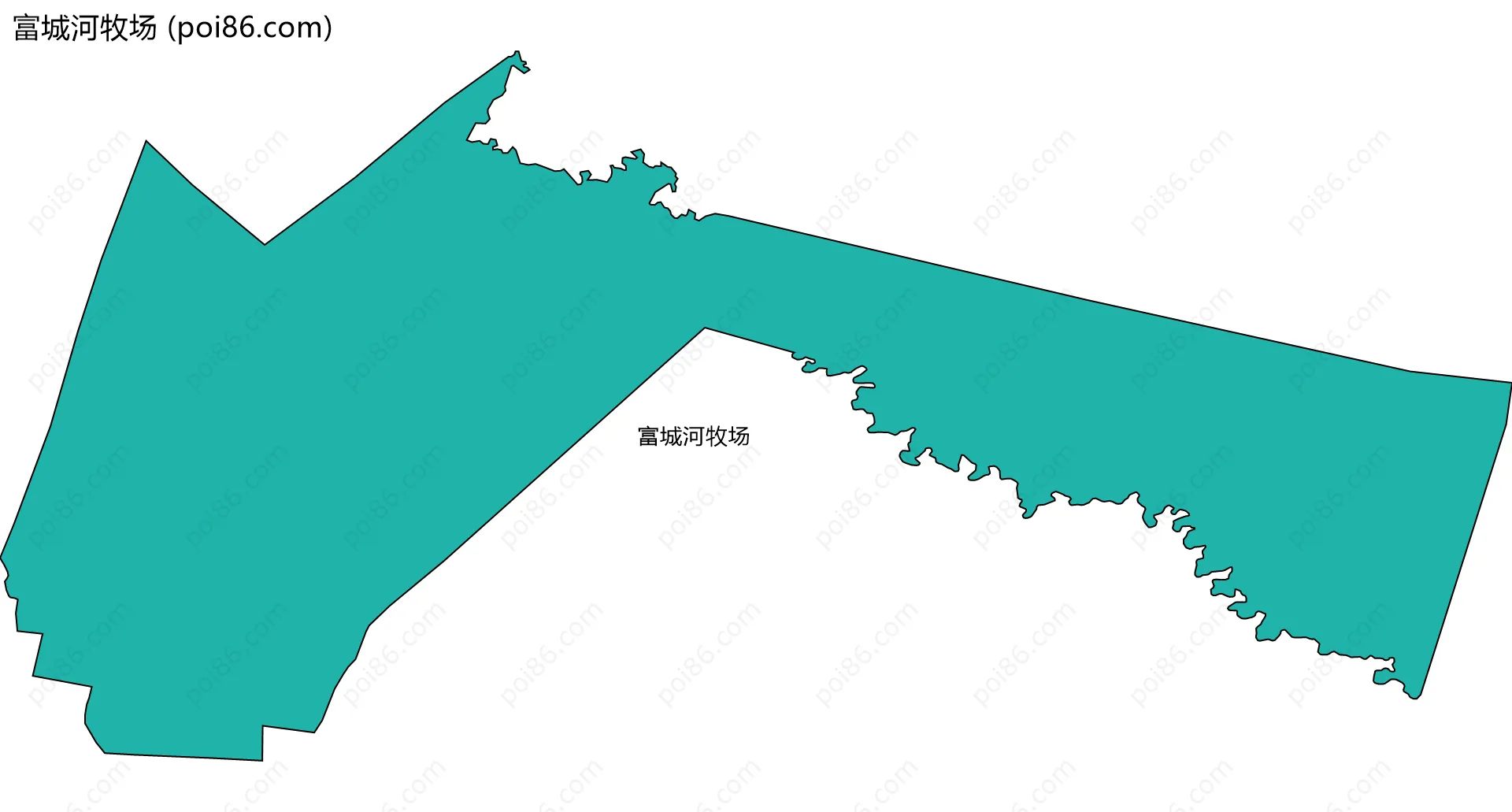 富城河牧场边界地图