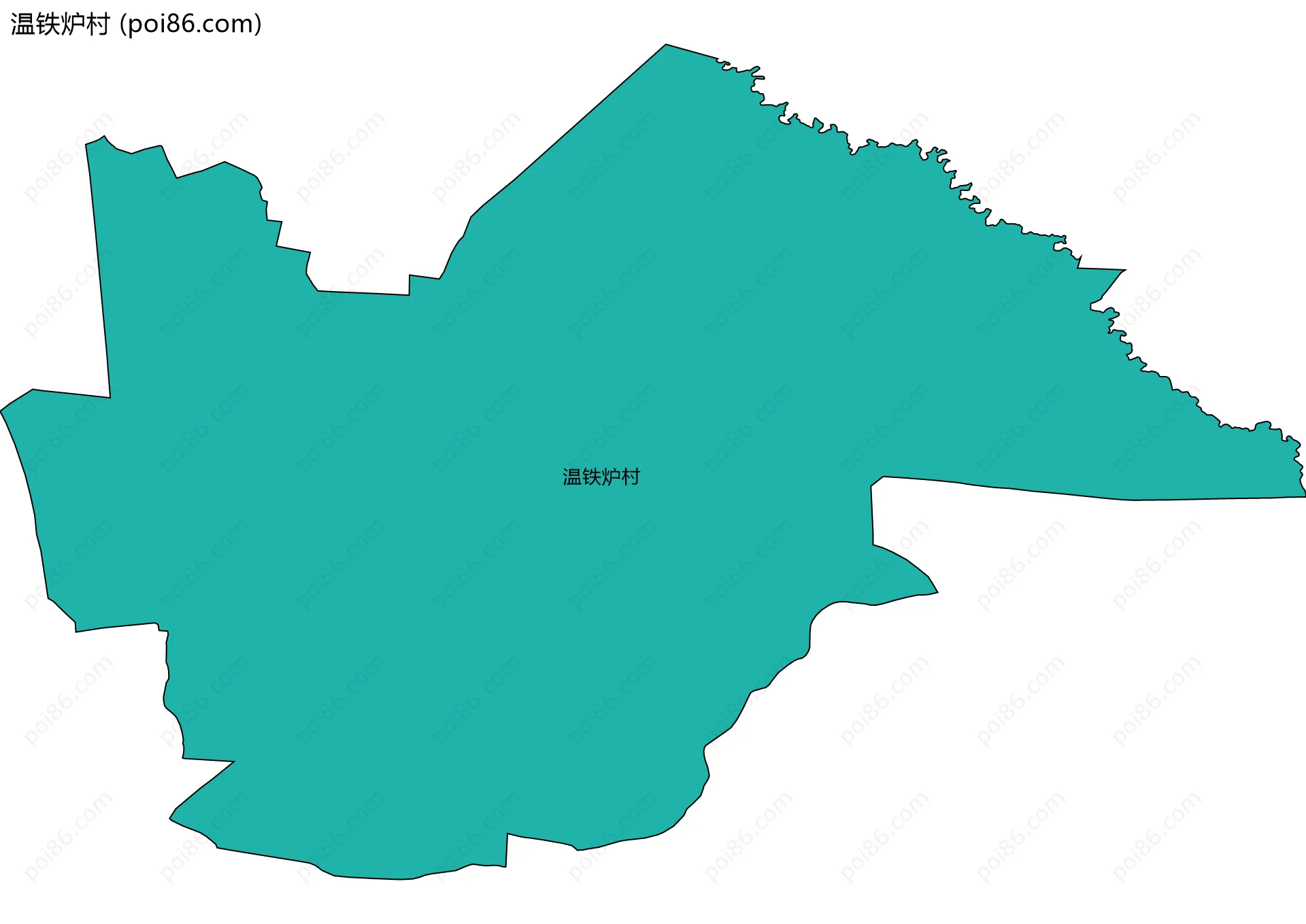 温铁炉村边界地图