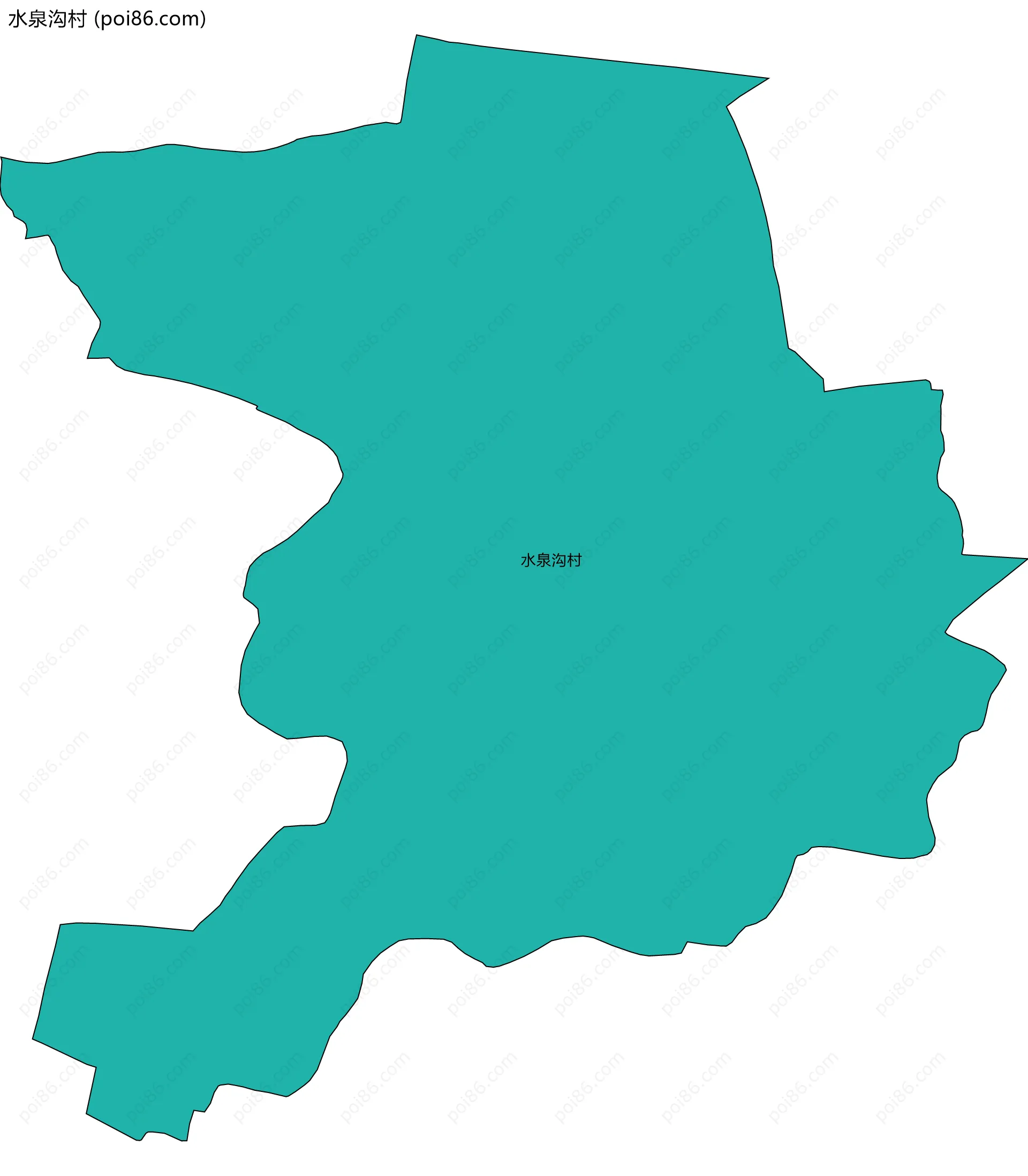 水泉沟村边界地图