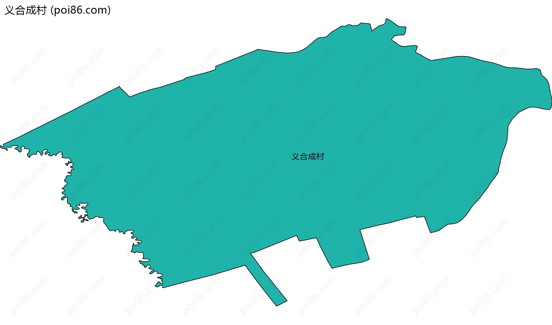 义合成村边界地图