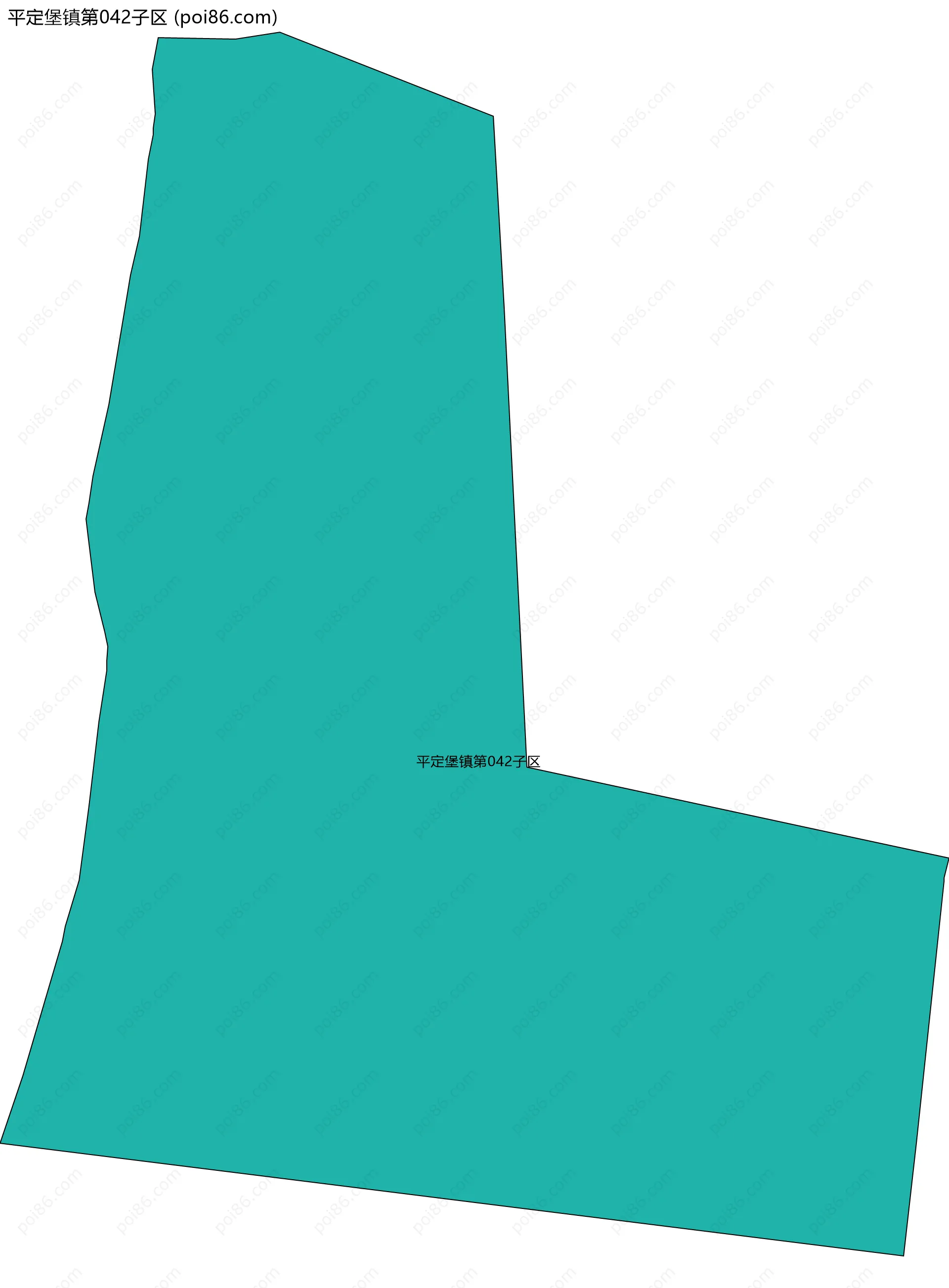 平定堡镇第042子区边界地图