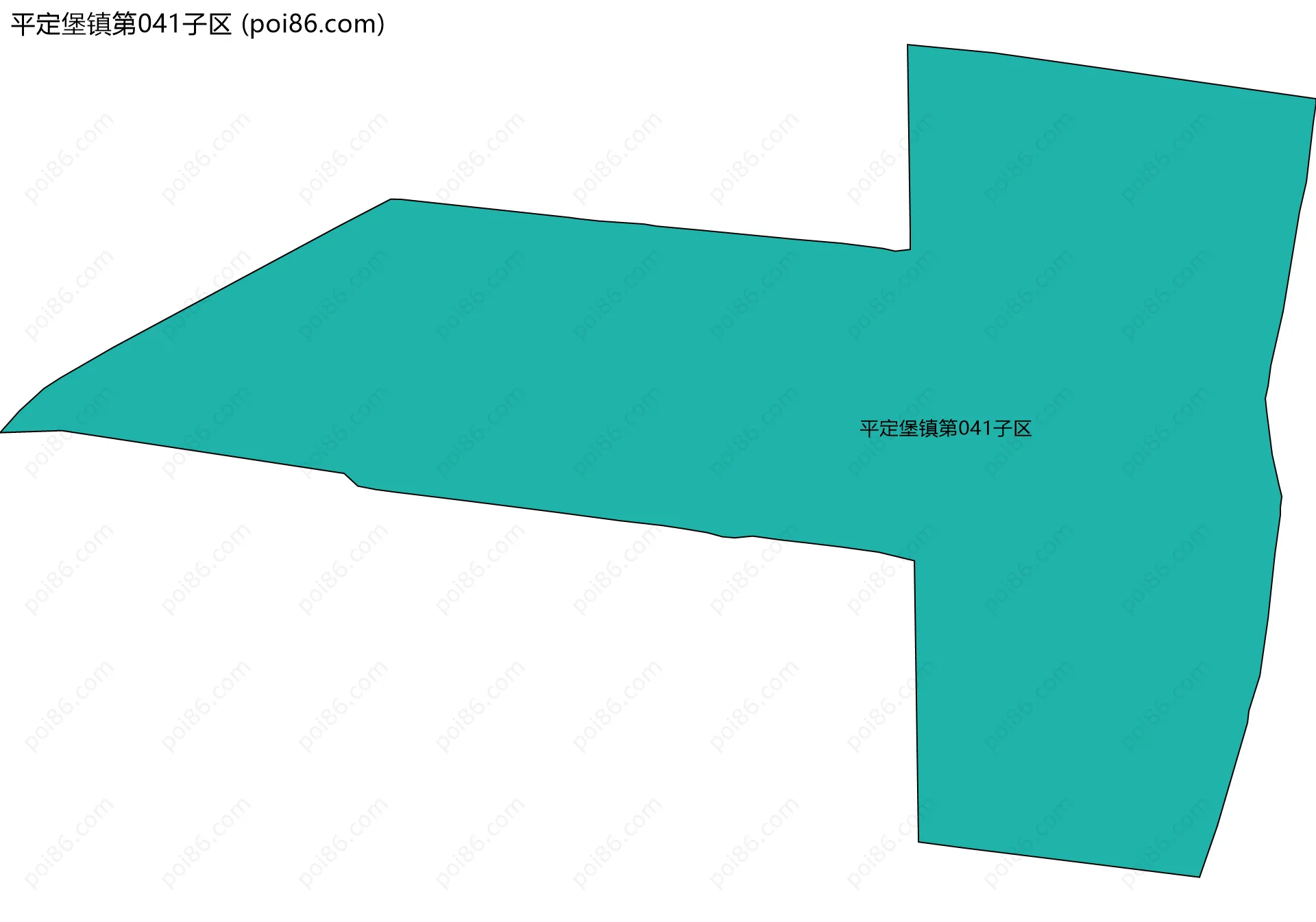 平定堡镇第041子区边界地图