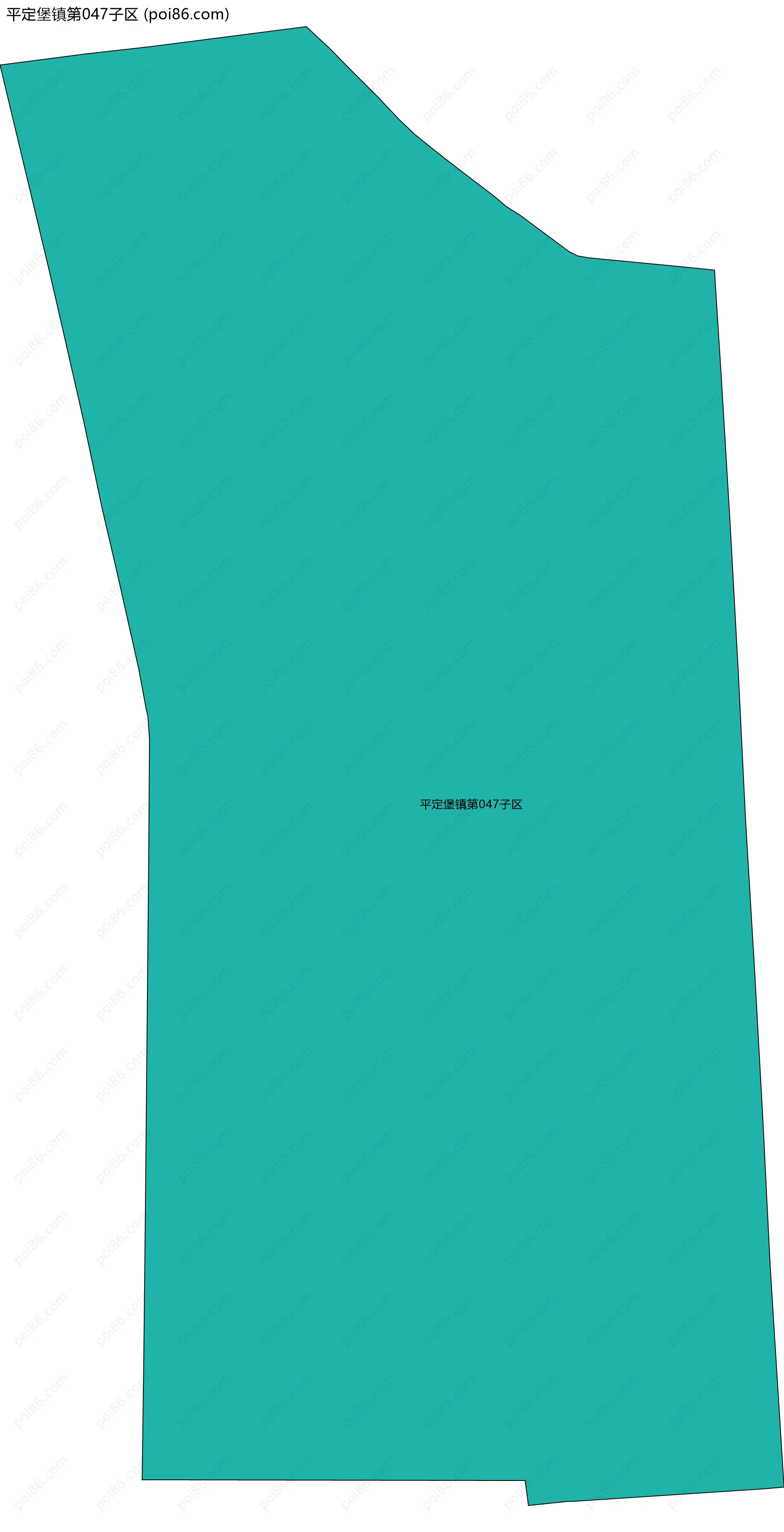 平定堡镇第047子区边界地图