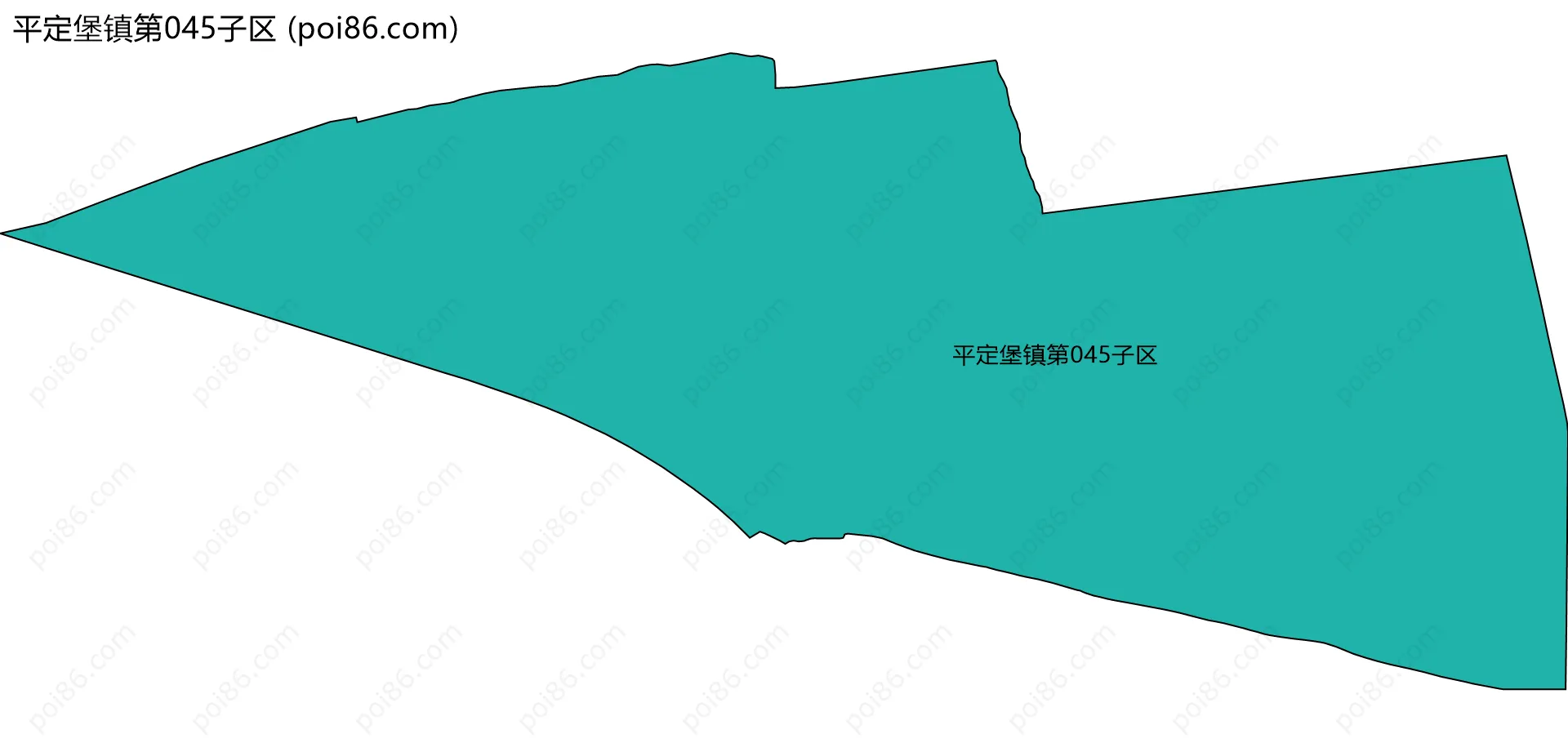 平定堡镇第045子区边界地图