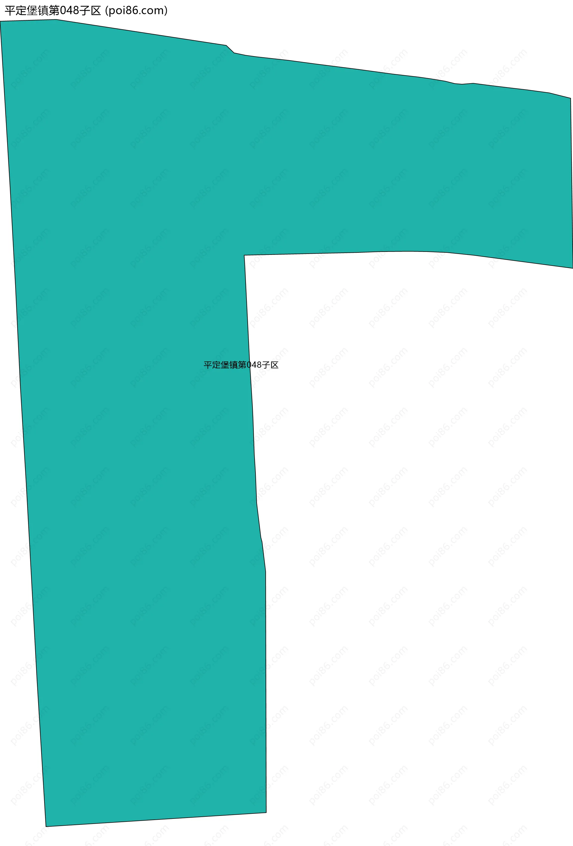 平定堡镇第048子区边界地图