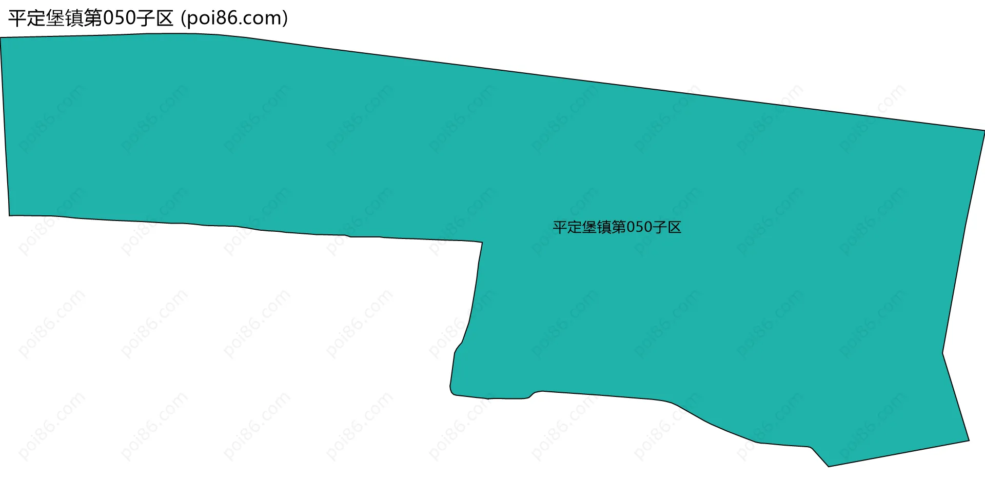 平定堡镇第050子区边界地图
