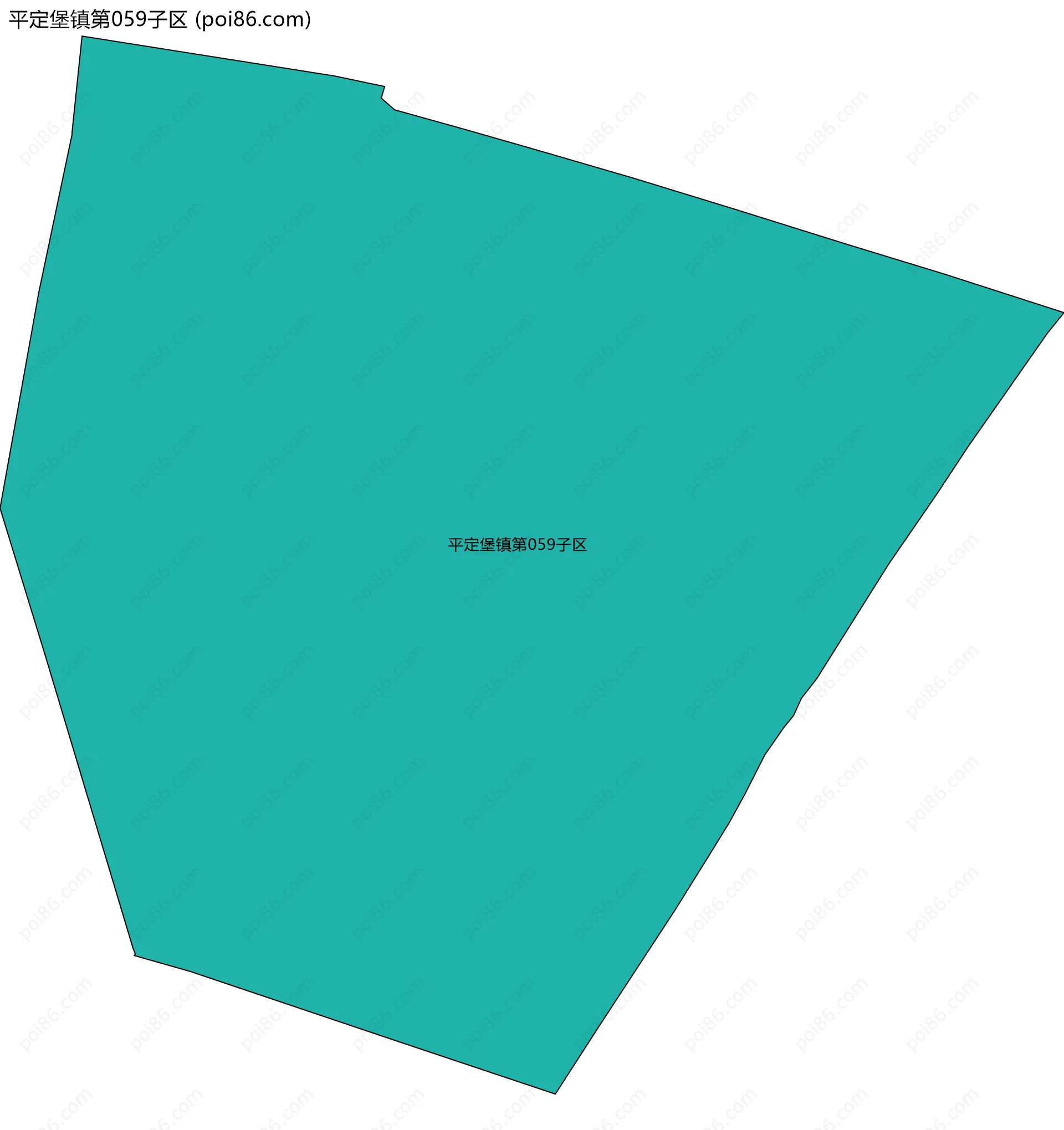 平定堡镇第059子区边界地图