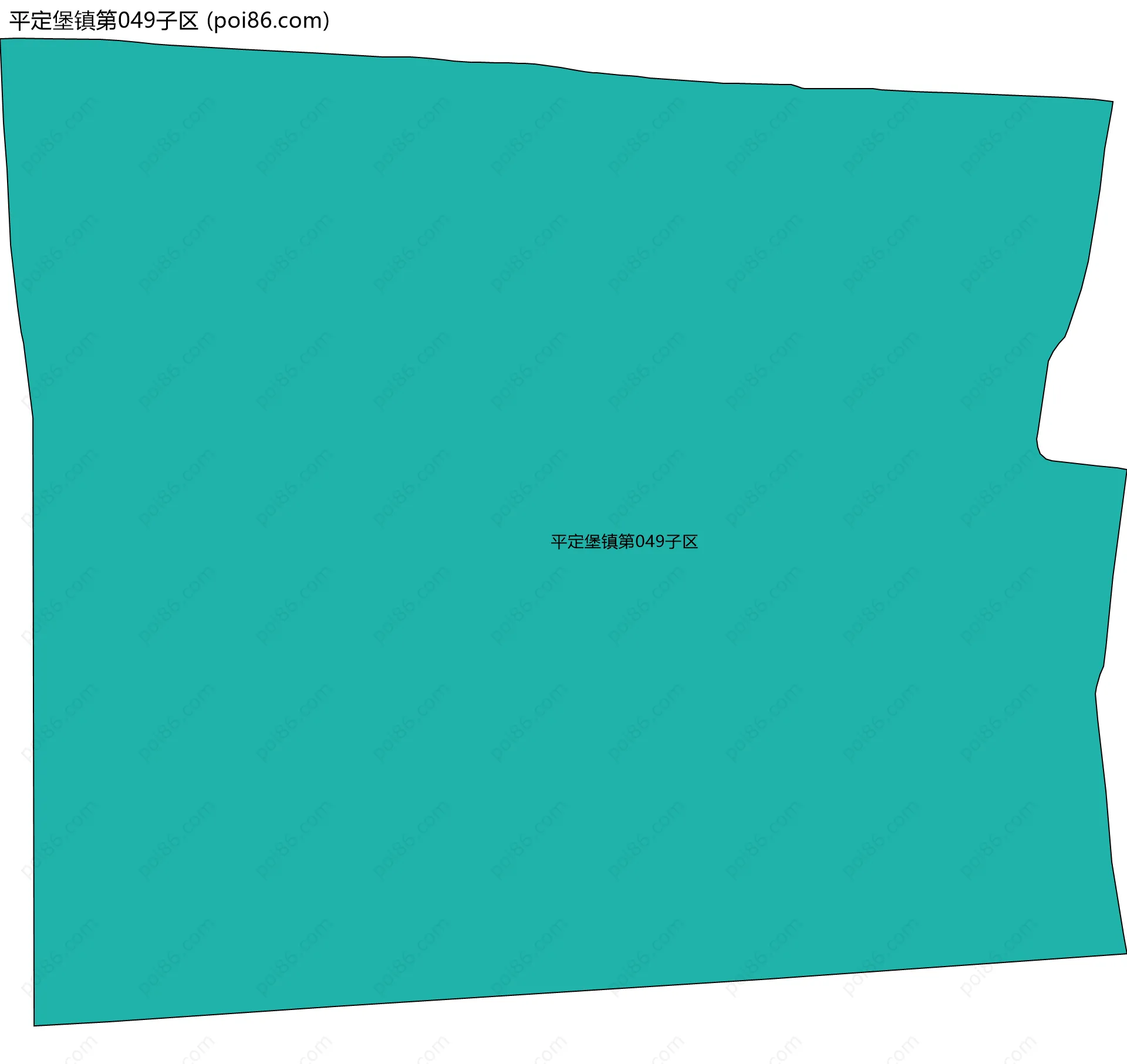 平定堡镇第049子区边界地图