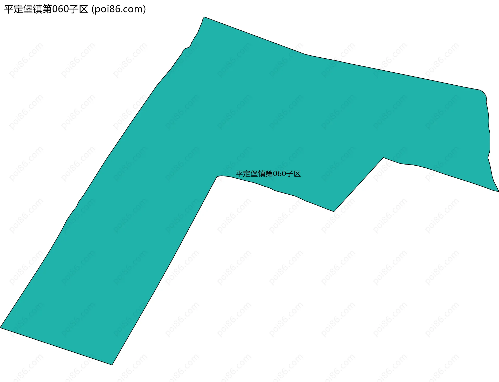 平定堡镇第060子区边界地图