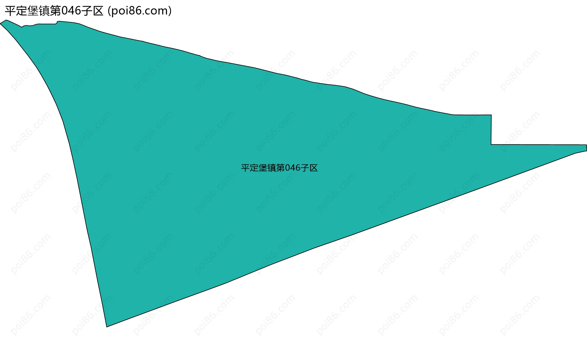 平定堡镇第046子区边界地图