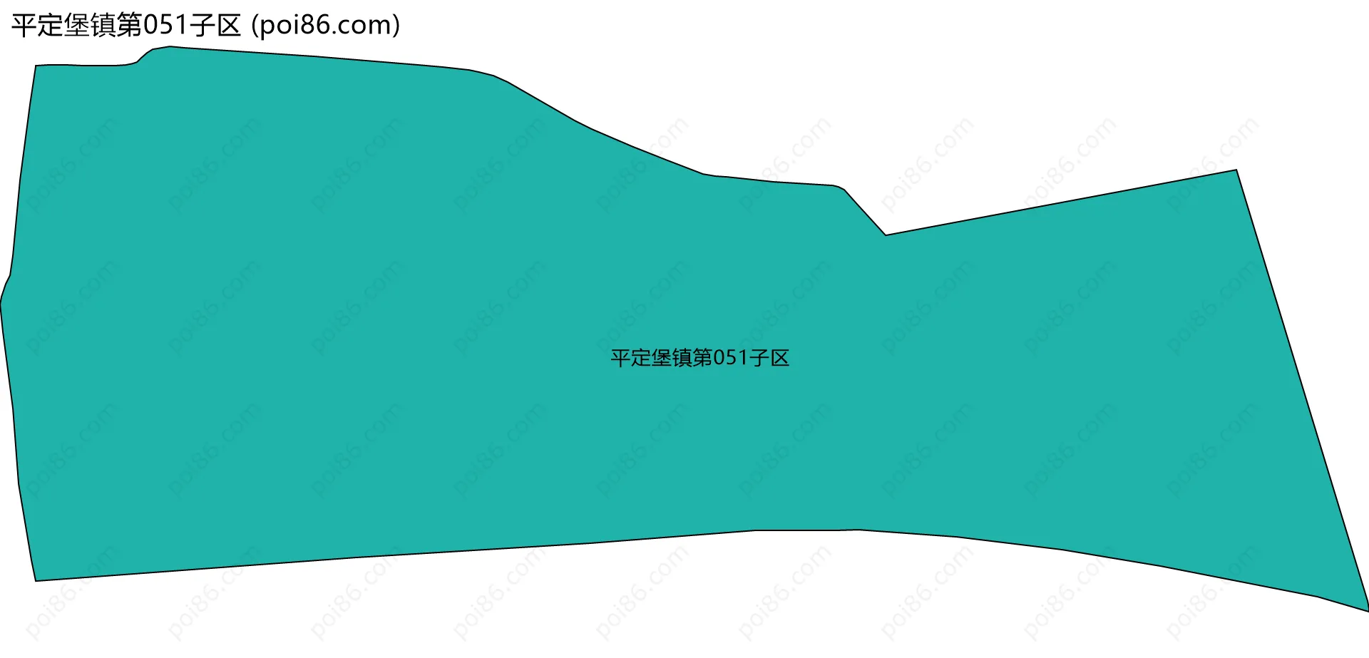 平定堡镇第051子区边界地图