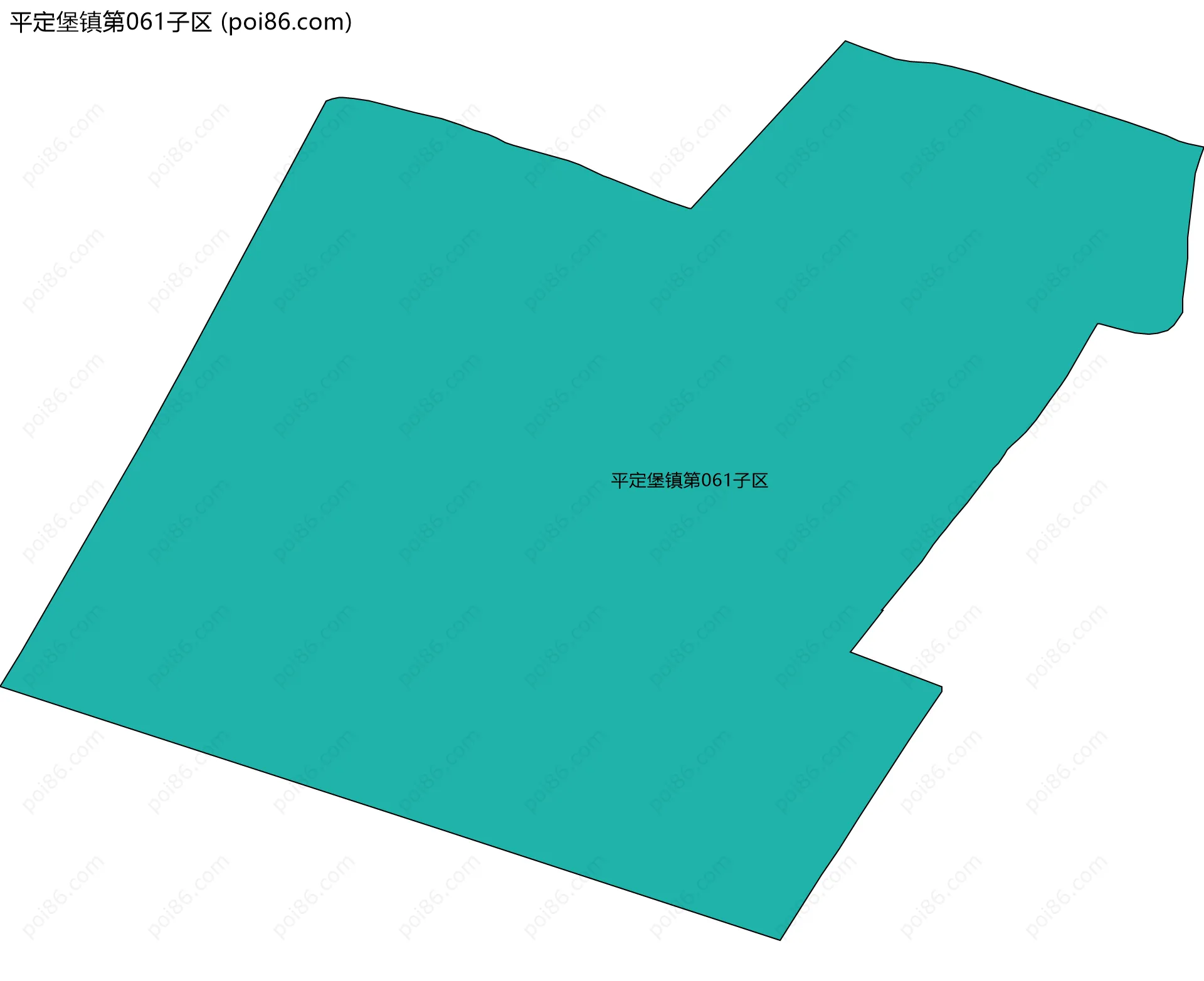 平定堡镇第061子区边界地图