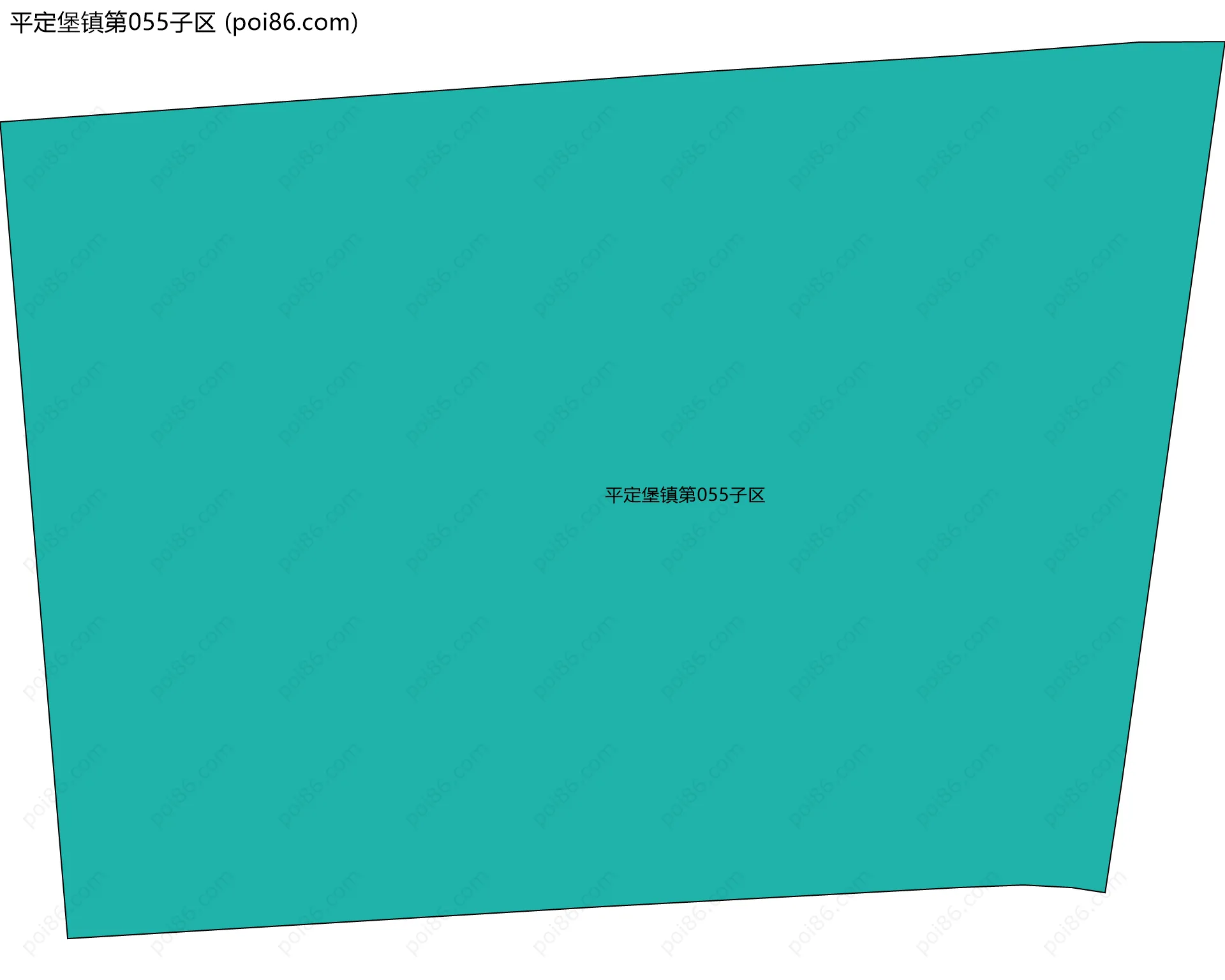 平定堡镇第055子区边界地图
