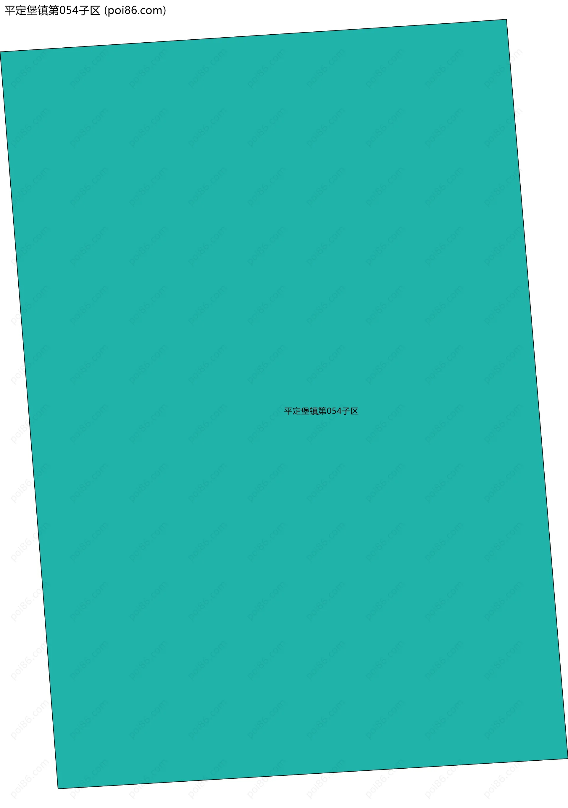 平定堡镇第054子区边界地图