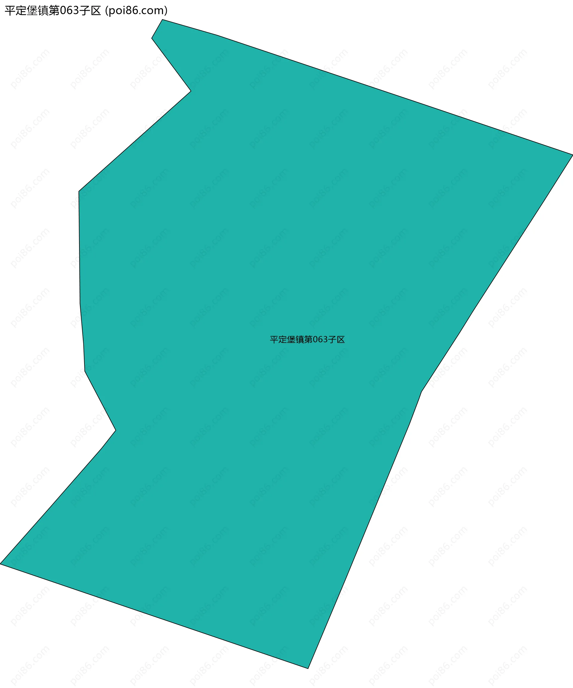 平定堡镇第063子区边界地图