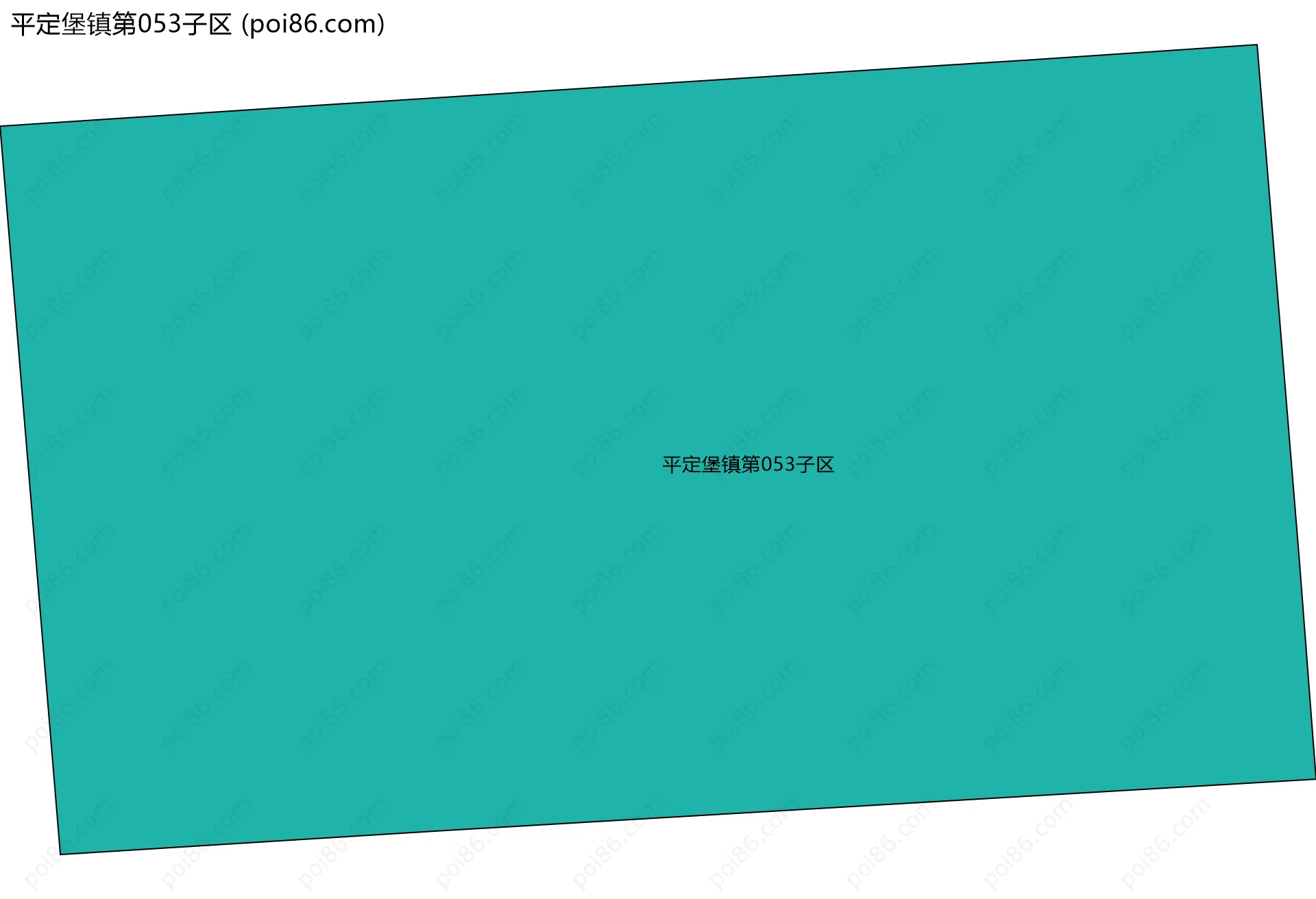 平定堡镇第053子区边界地图