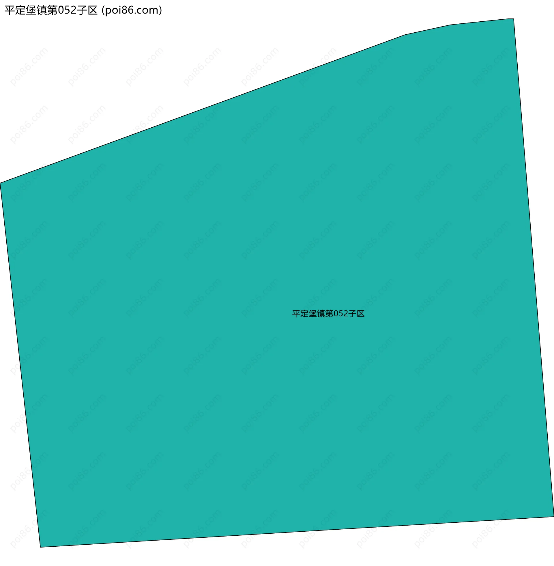 平定堡镇第052子区边界地图