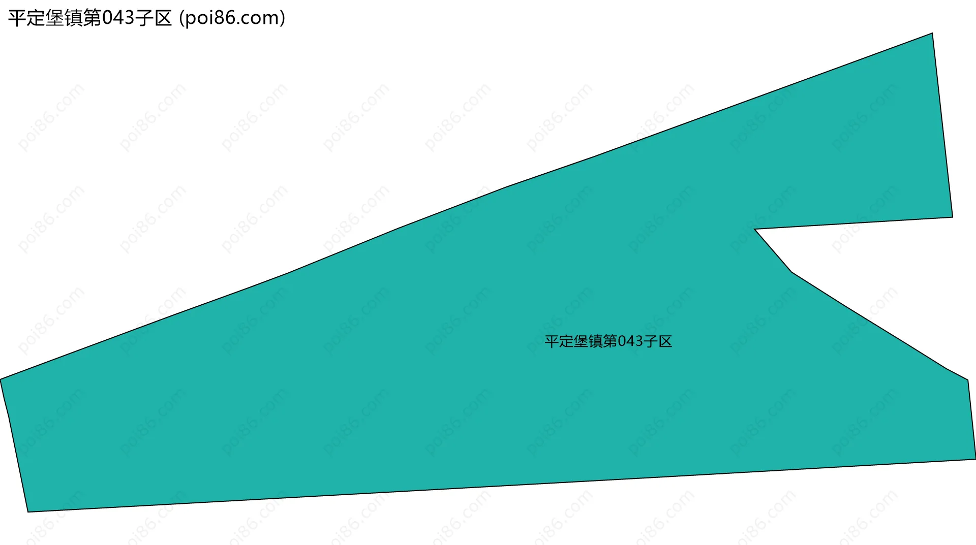 平定堡镇第043子区边界地图