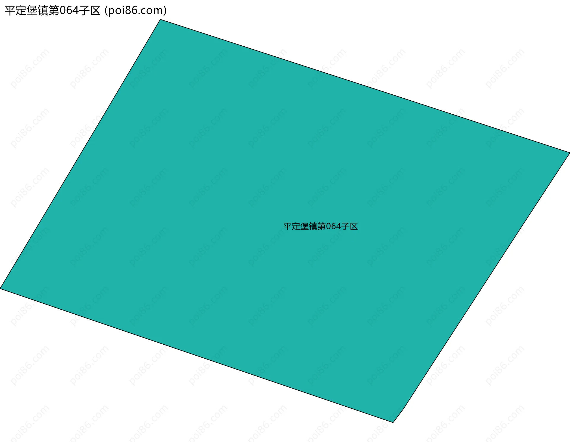 平定堡镇第064子区边界地图