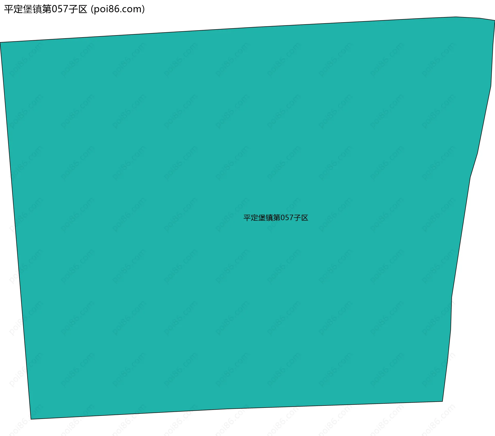 平定堡镇第057子区边界地图