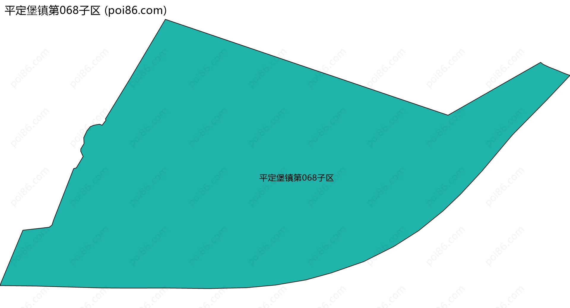平定堡镇第068子区边界地图