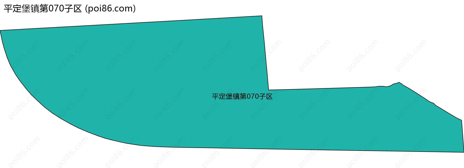 平定堡镇第070子区边界地图