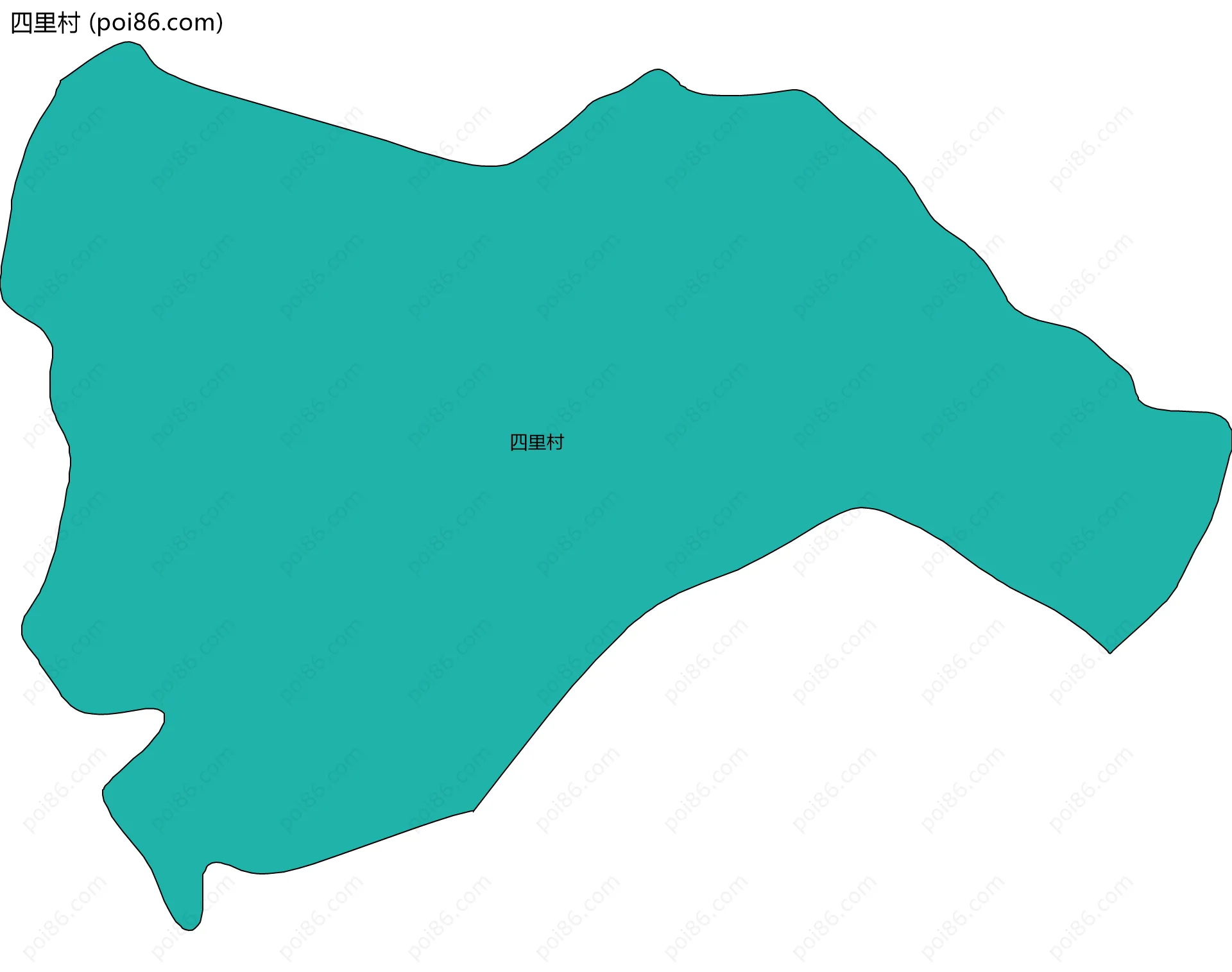 四里村边界地图