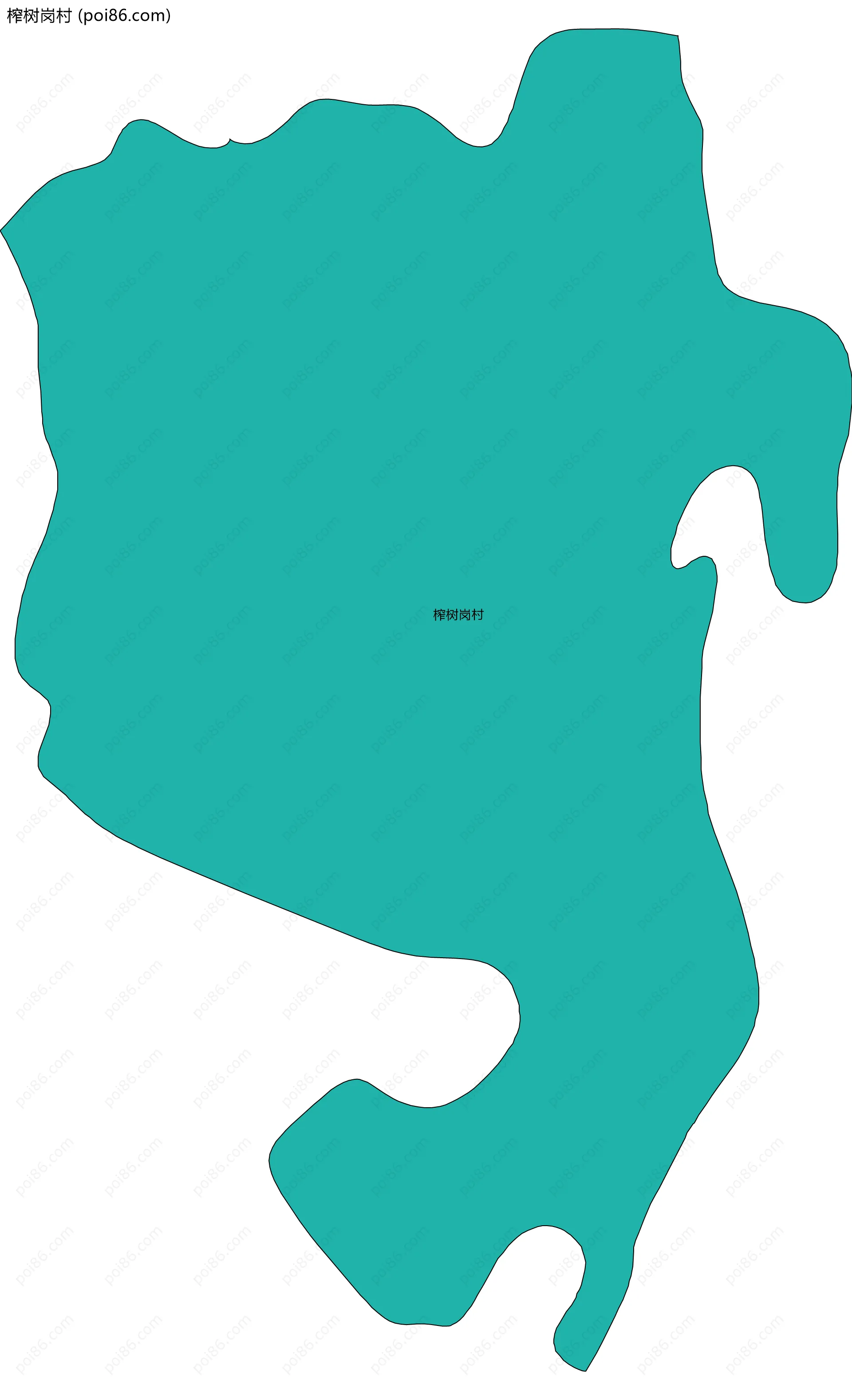 榨树岗村边界地图