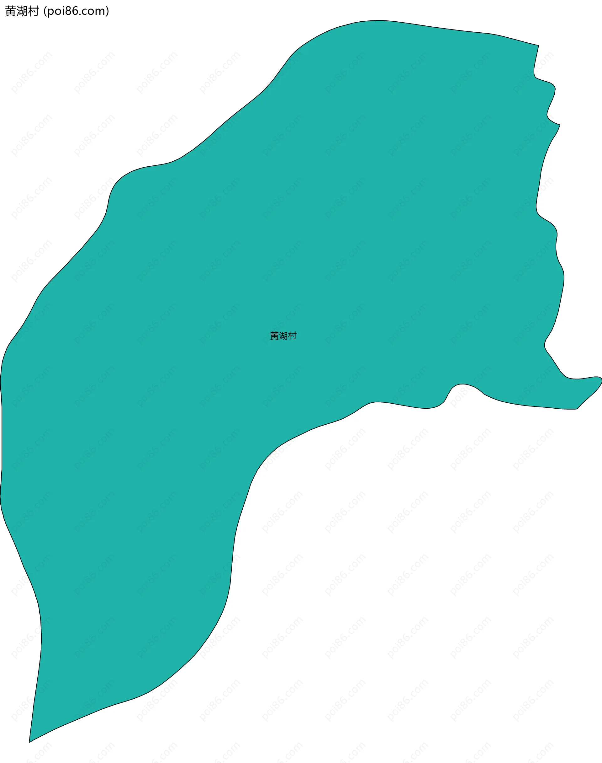 黄湖村边界地图