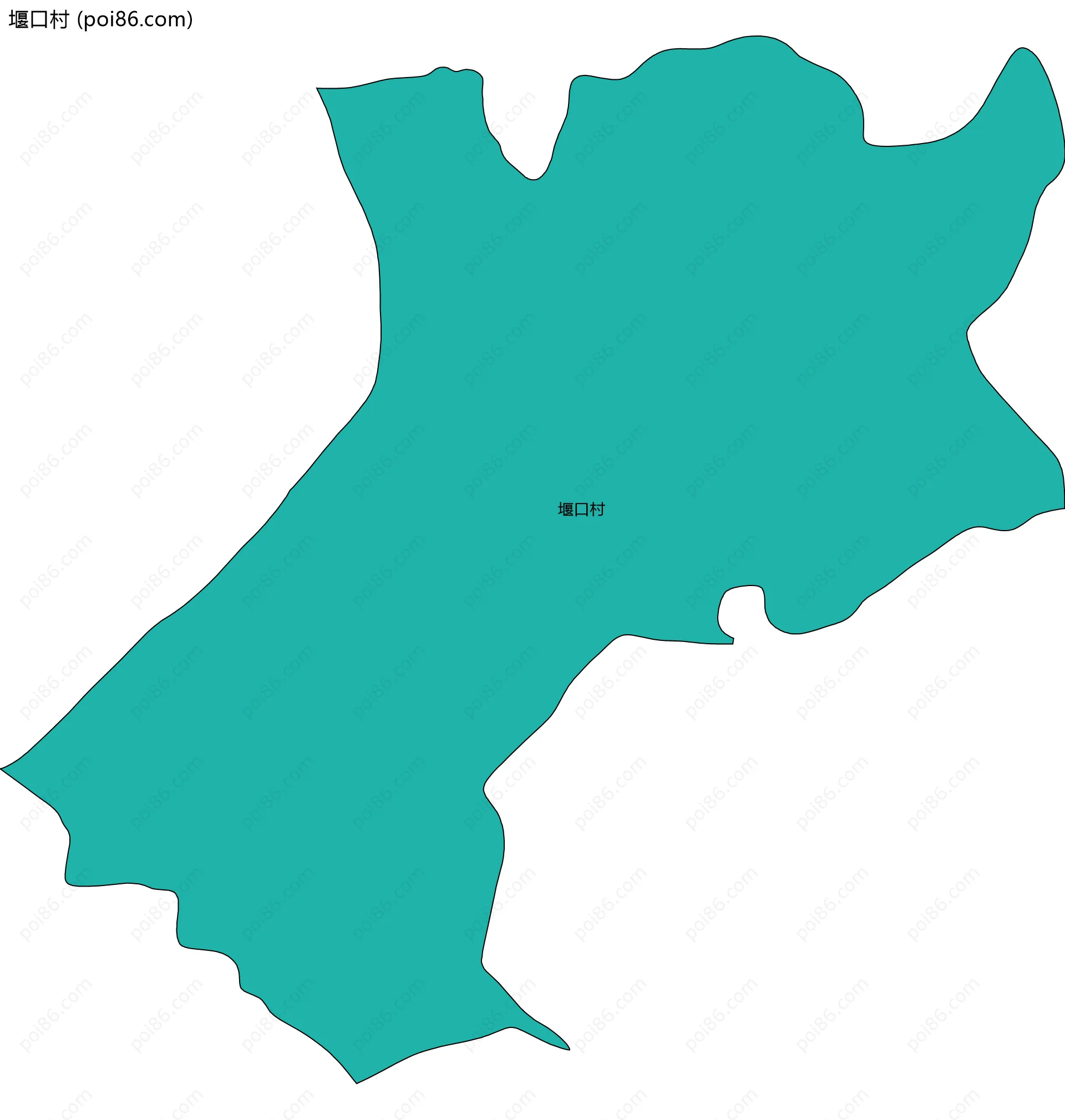 堰口村边界地图