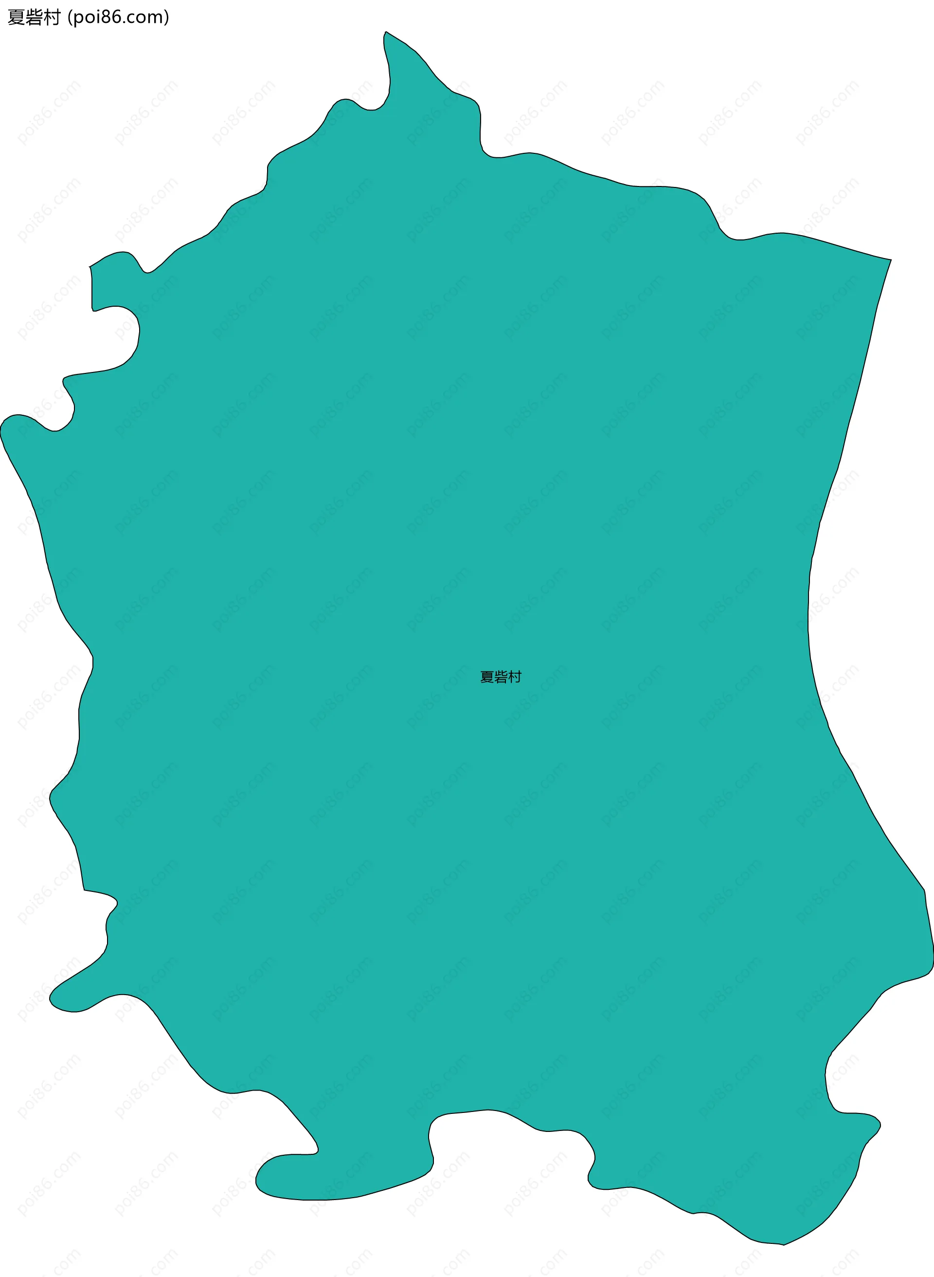 夏砦村边界地图