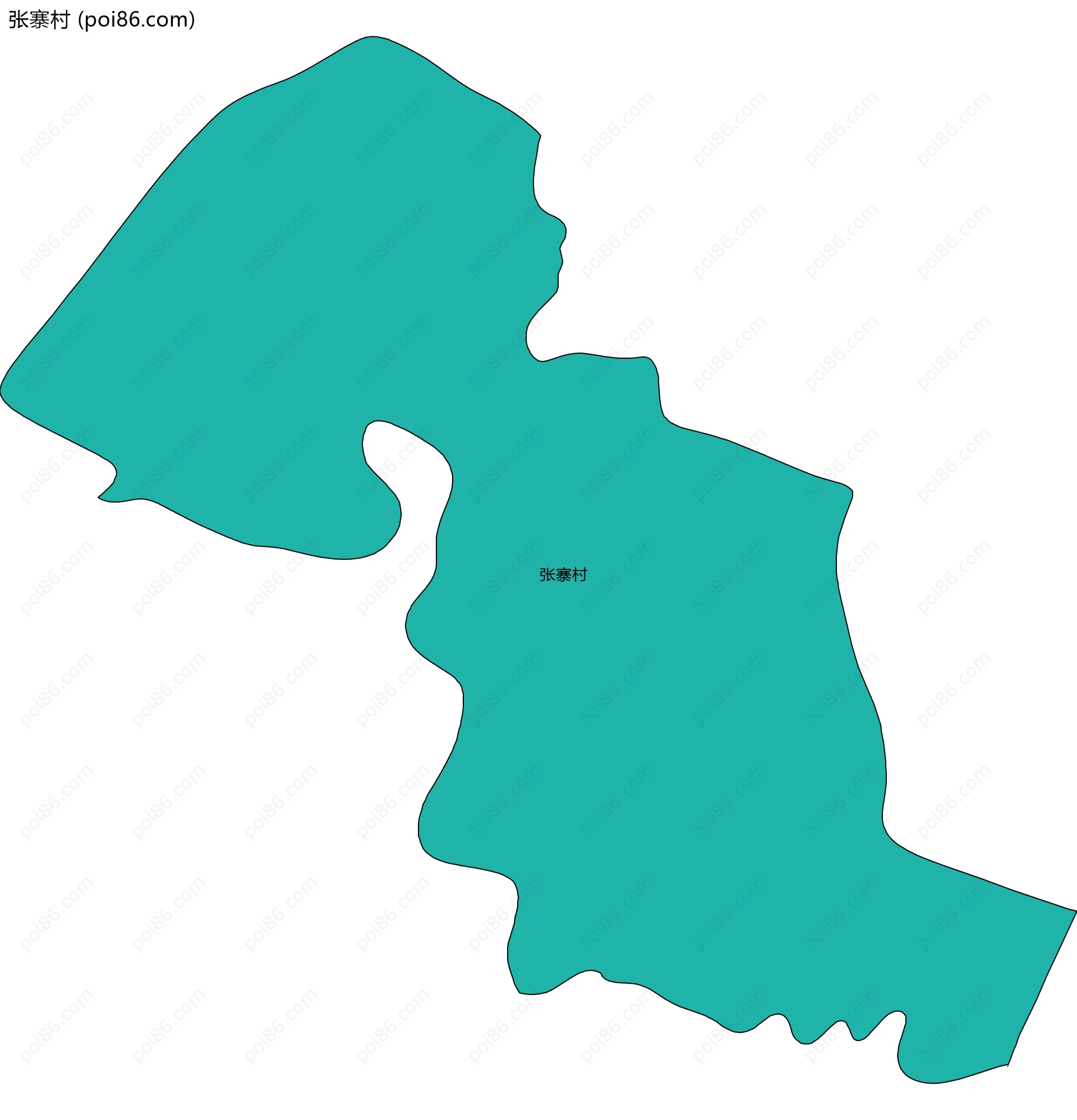 张寨村边界地图