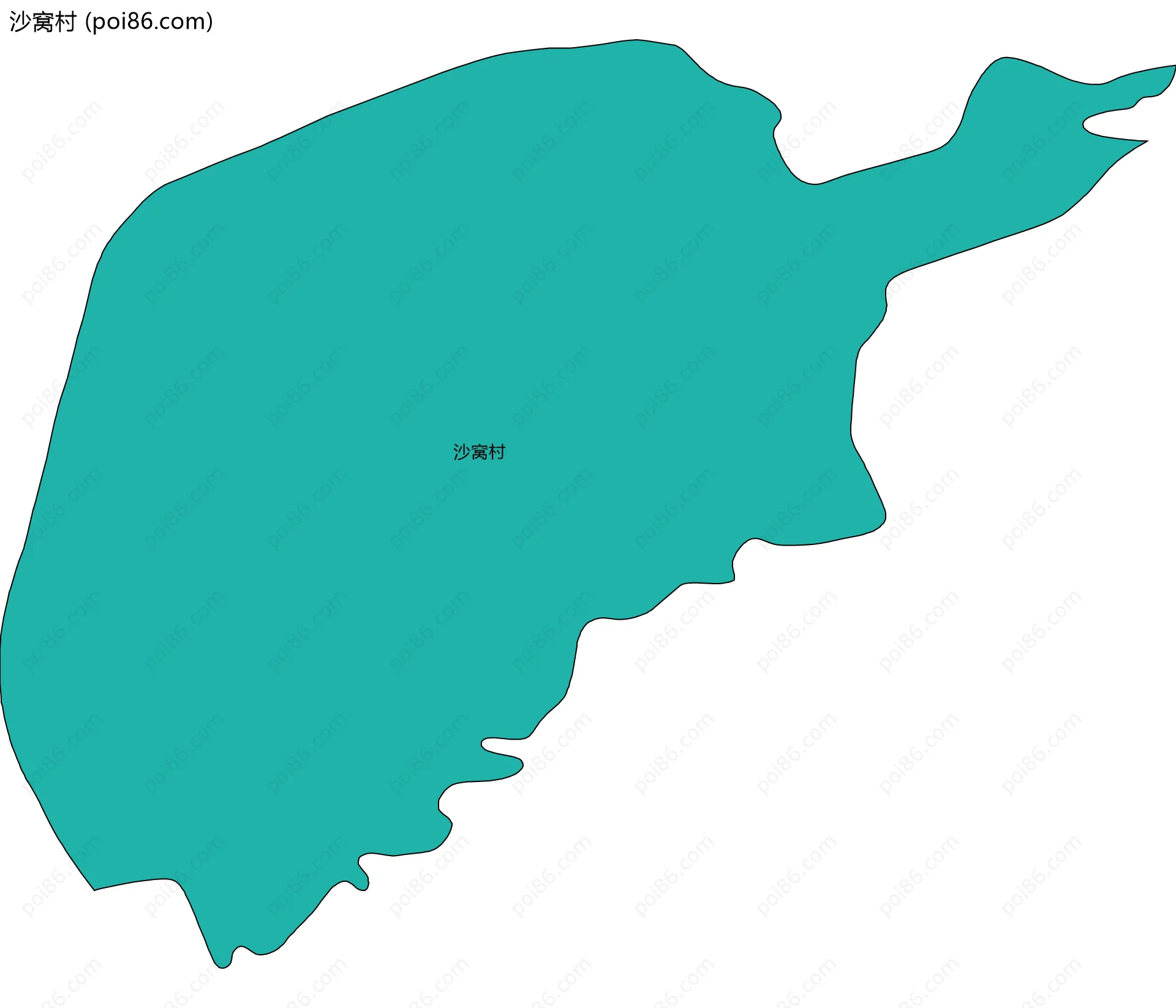 沙窝村边界地图