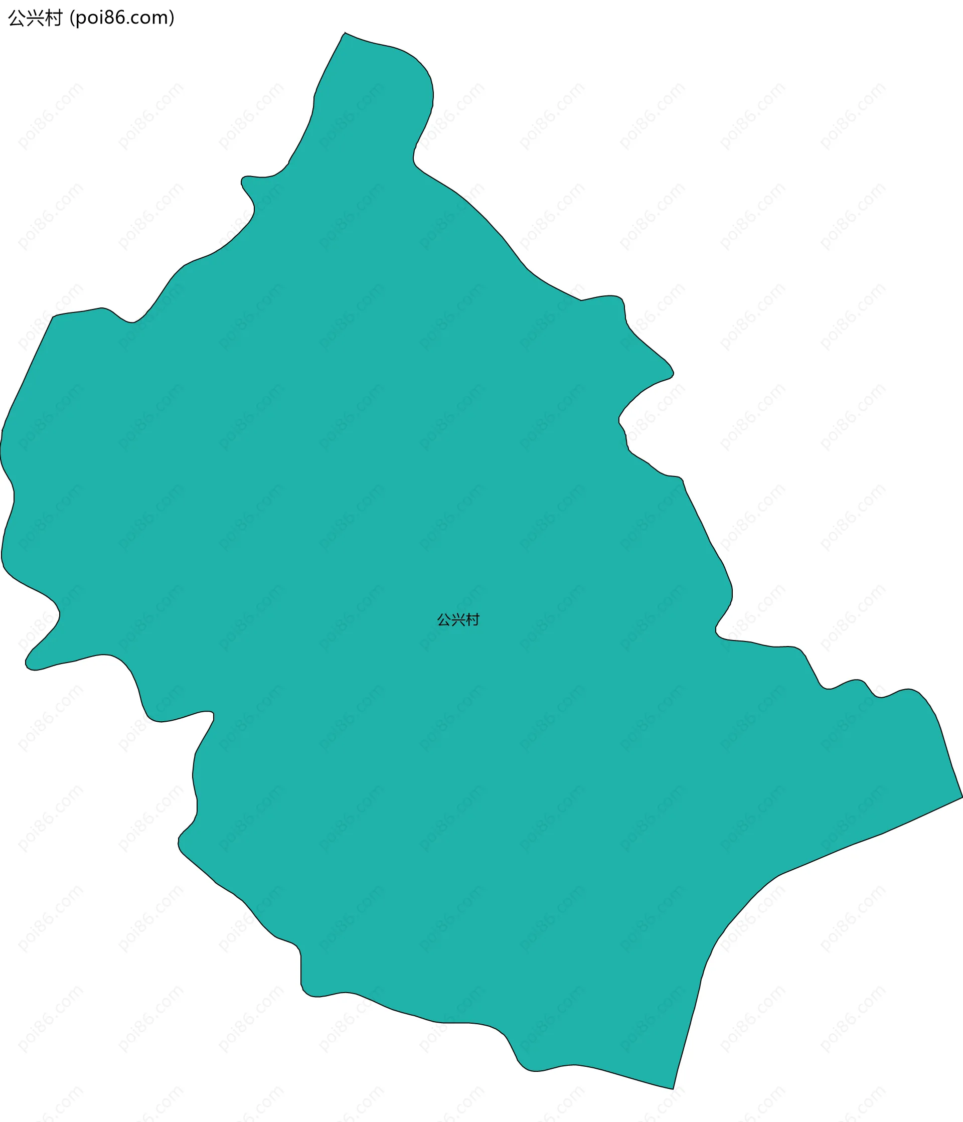 公兴村边界地图