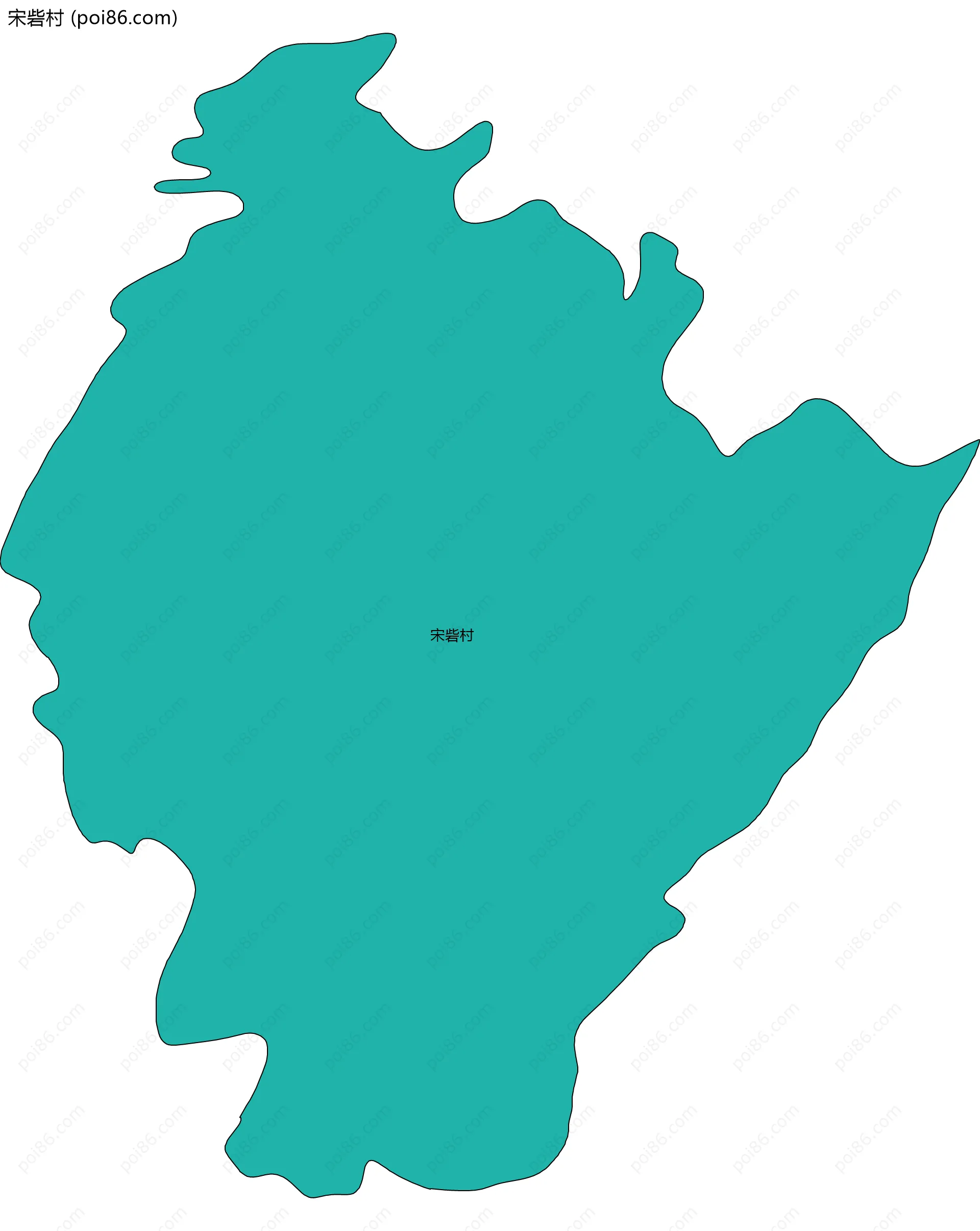 宋砦村边界地图