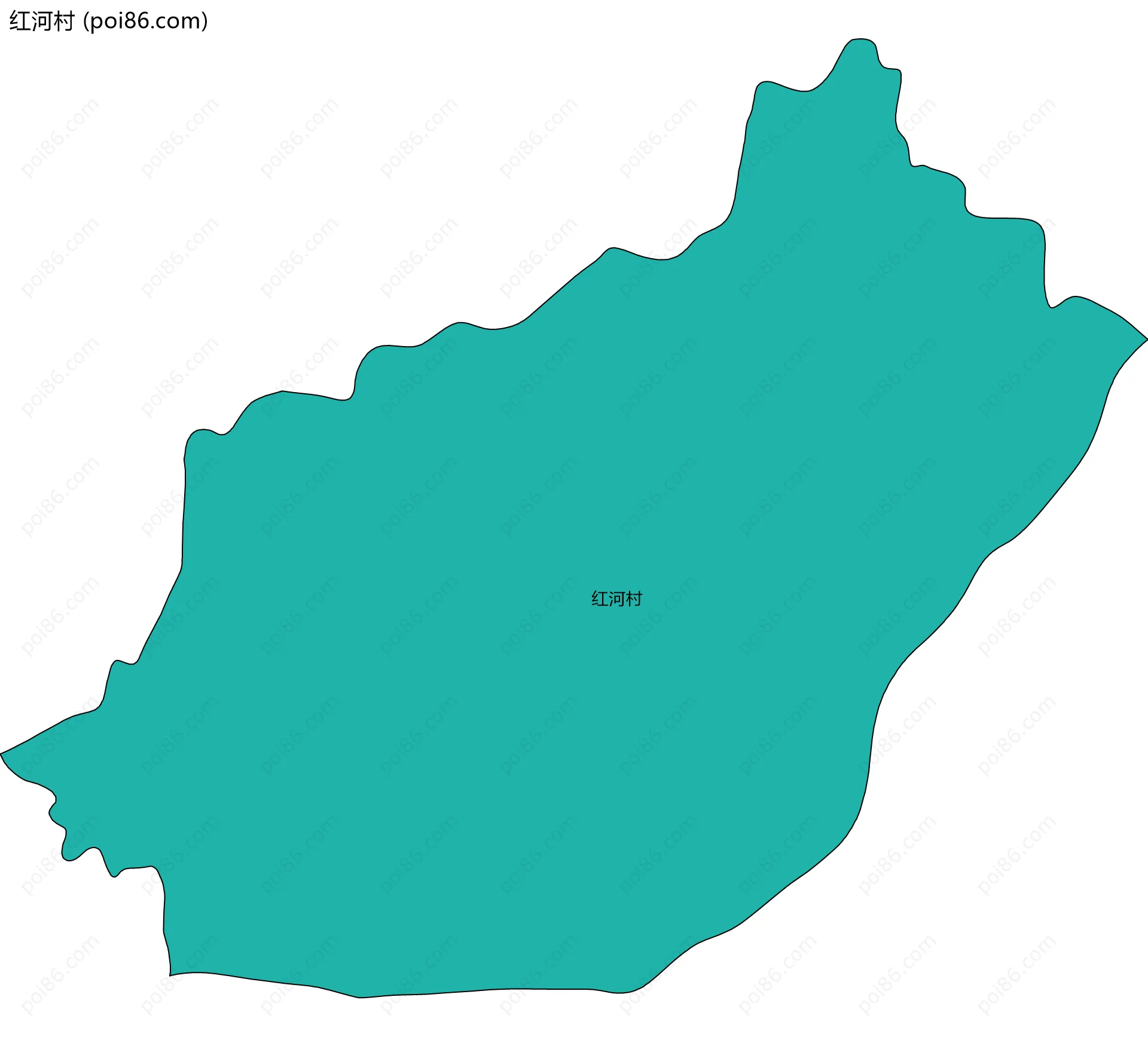 红河村边界地图