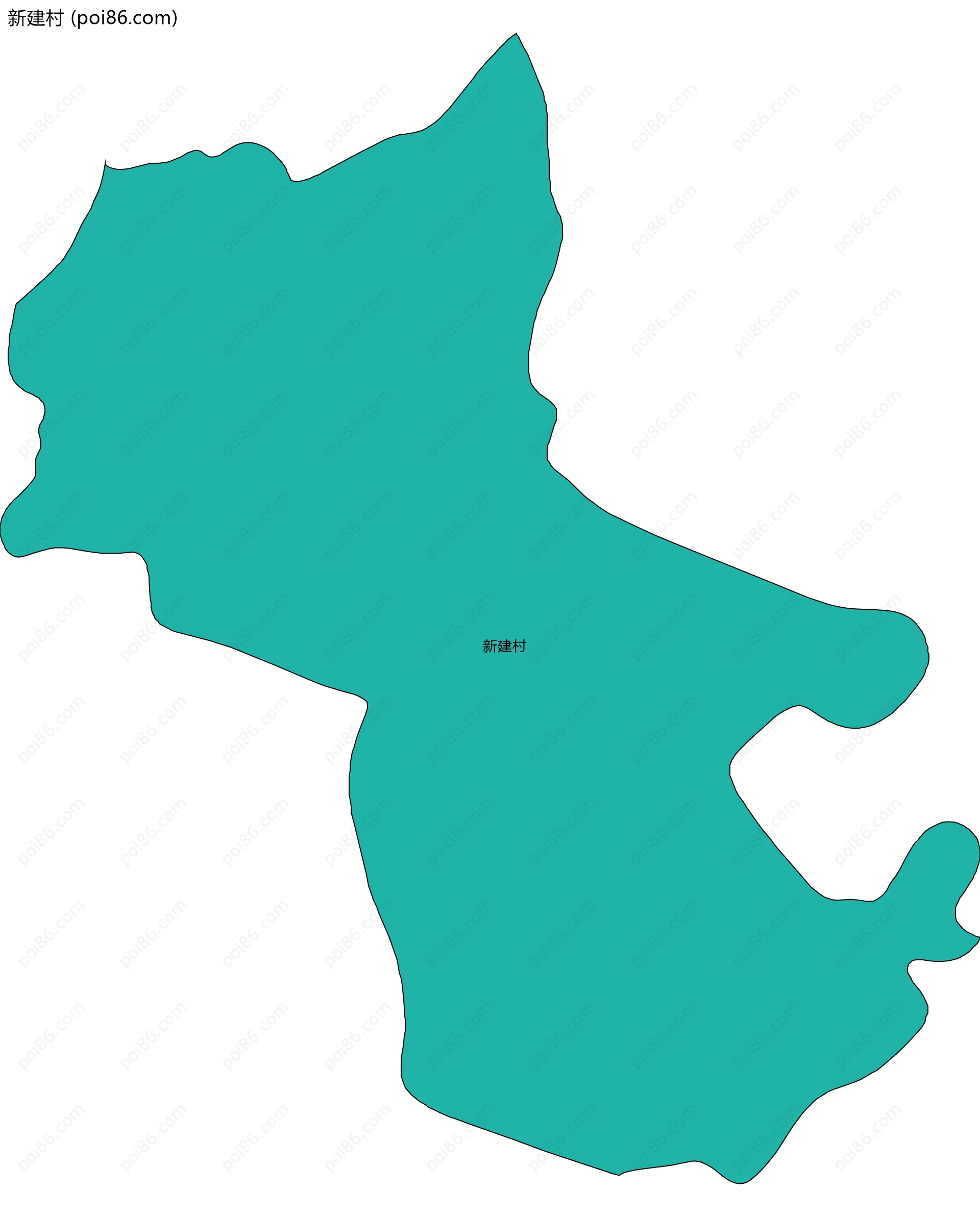 新建村边界地图