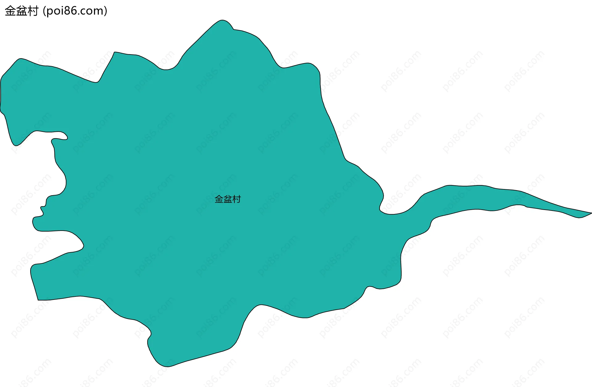 金盆村边界地图