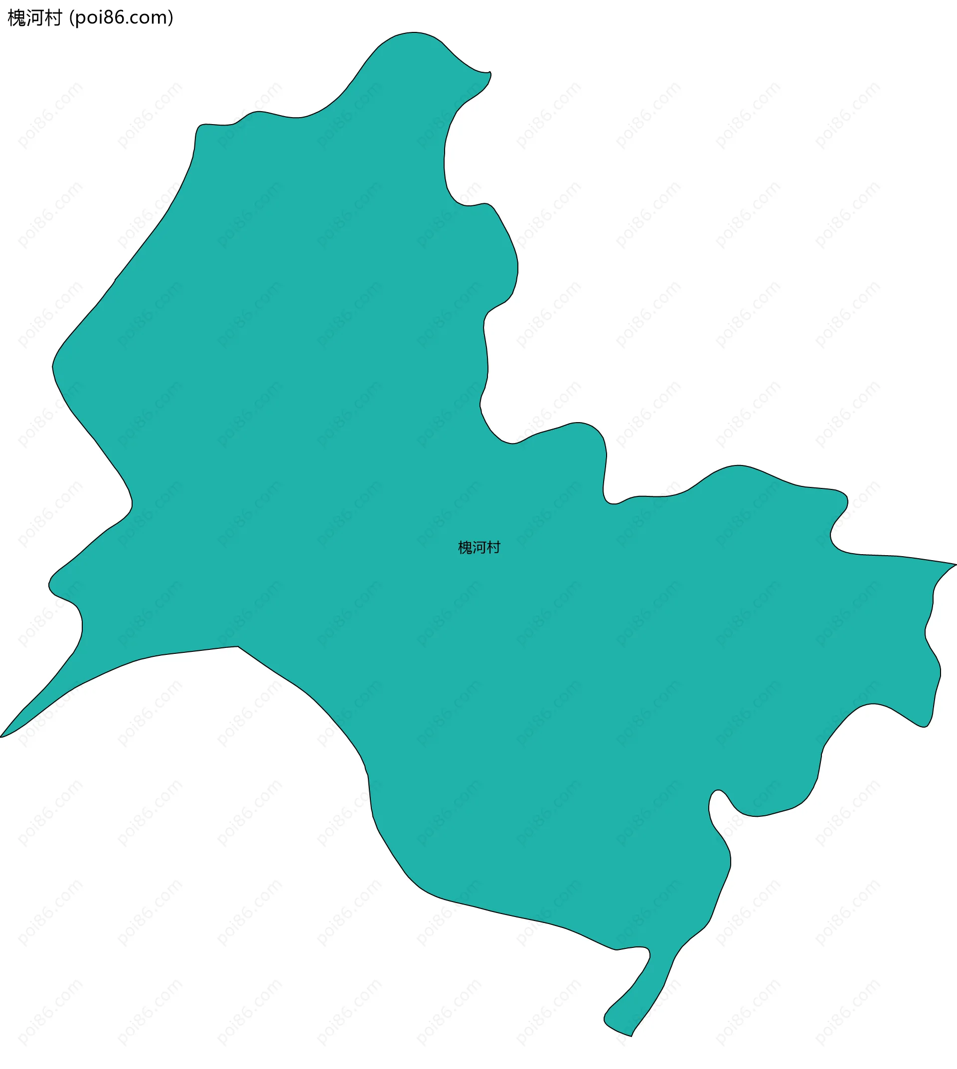 槐河村边界地图