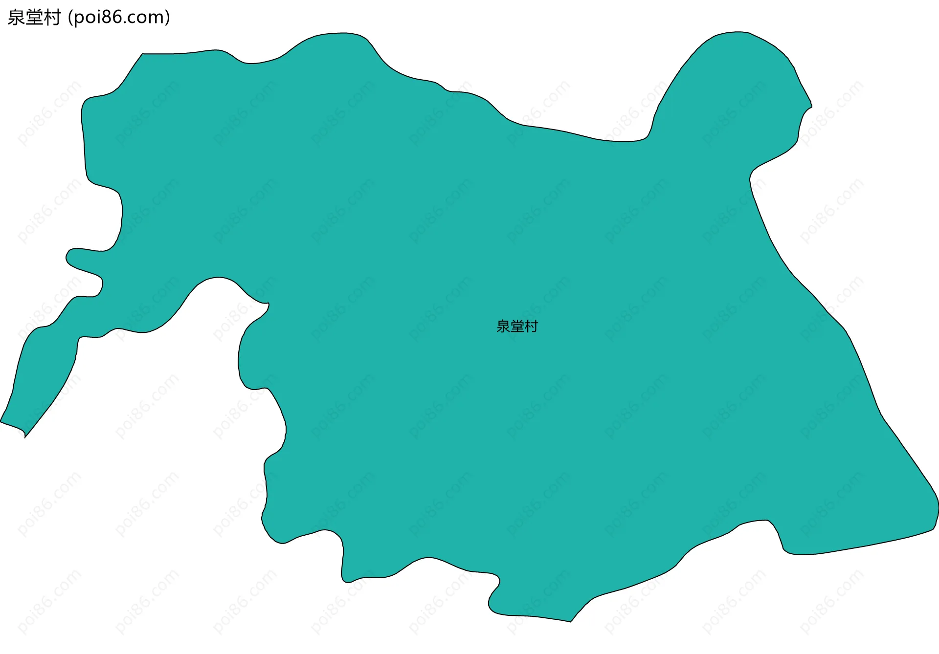 泉堂村边界地图