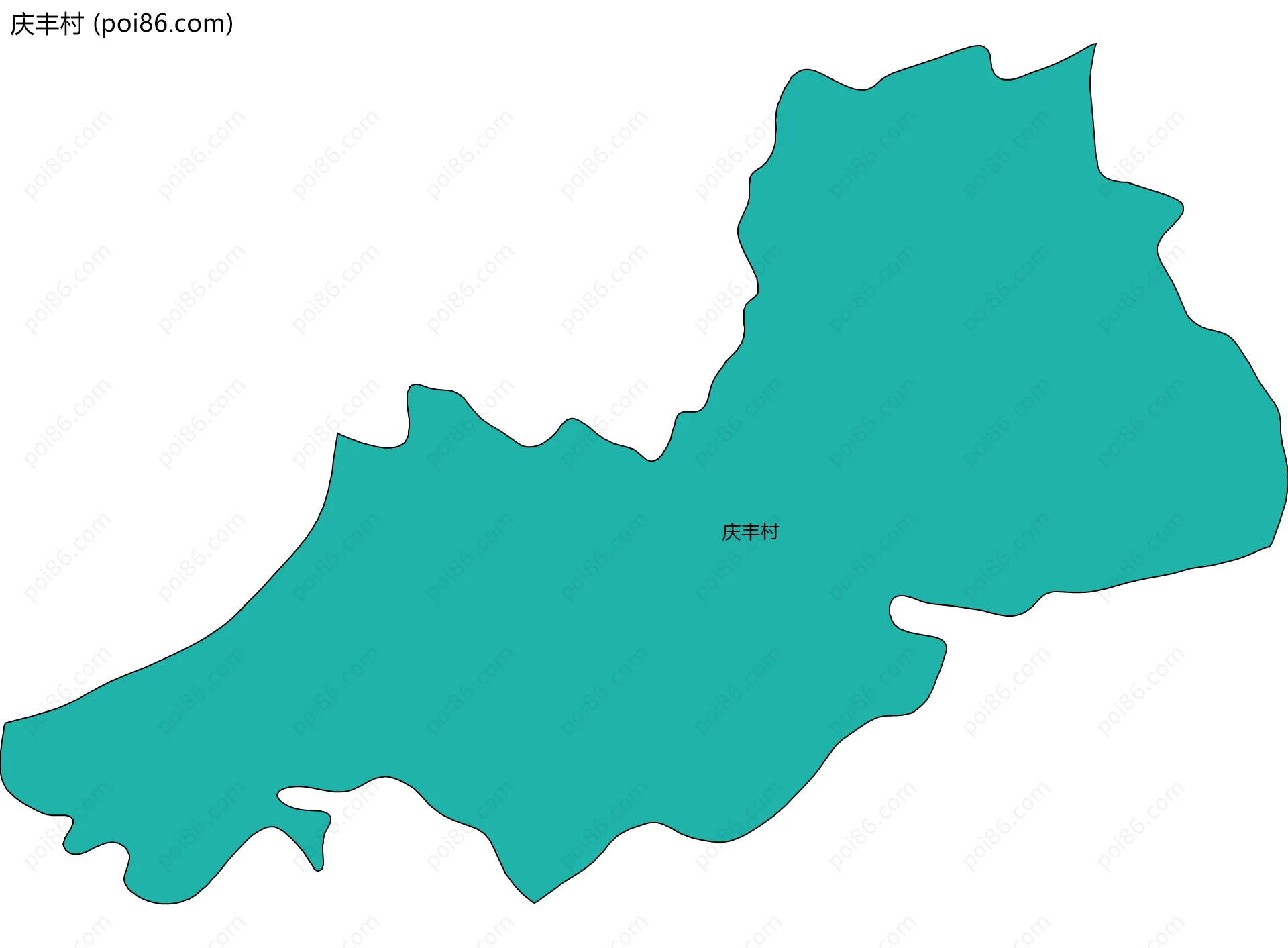 庆丰村边界地图