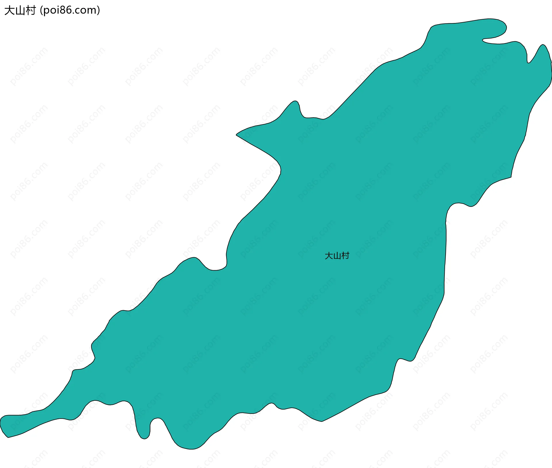 大山村边界地图