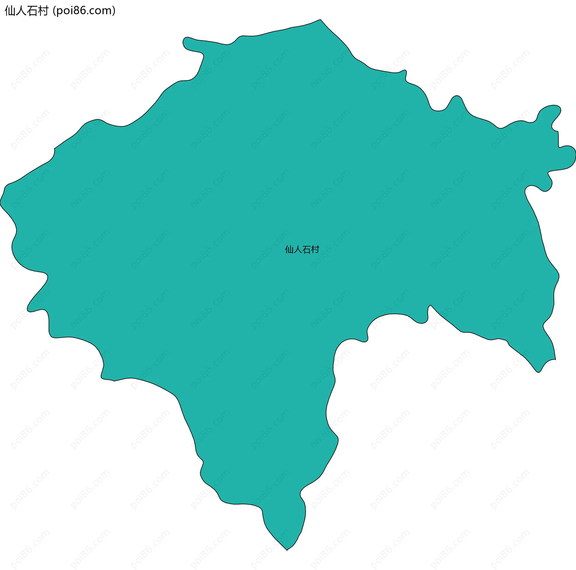 仙人石村边界地图