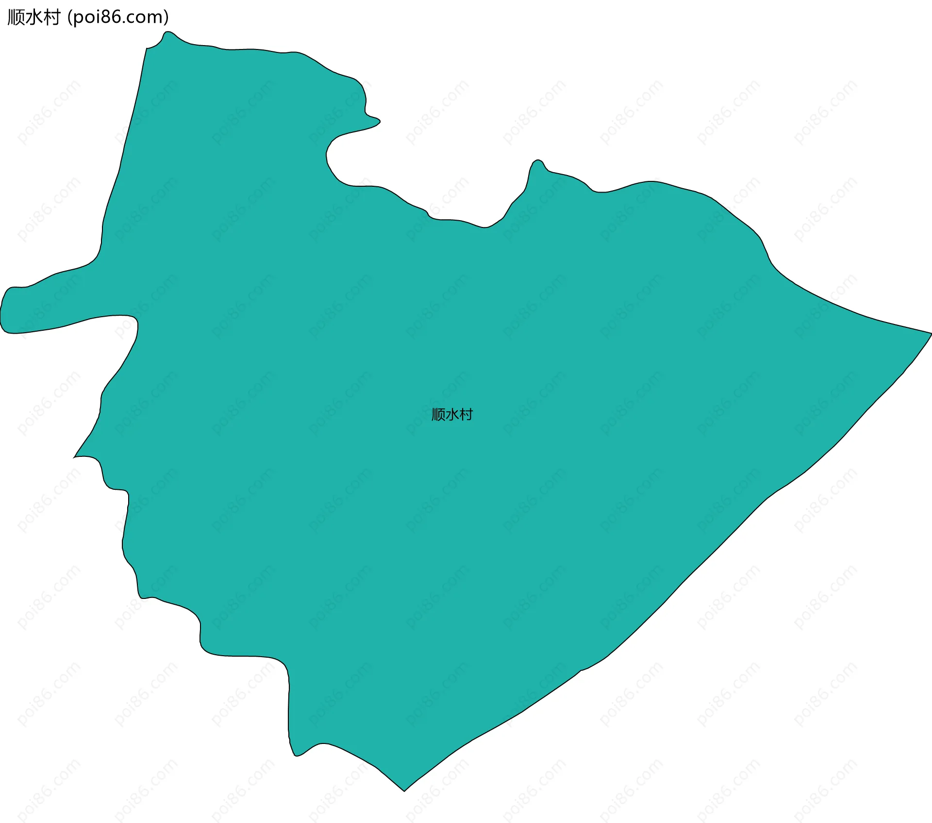 顺水村边界地图