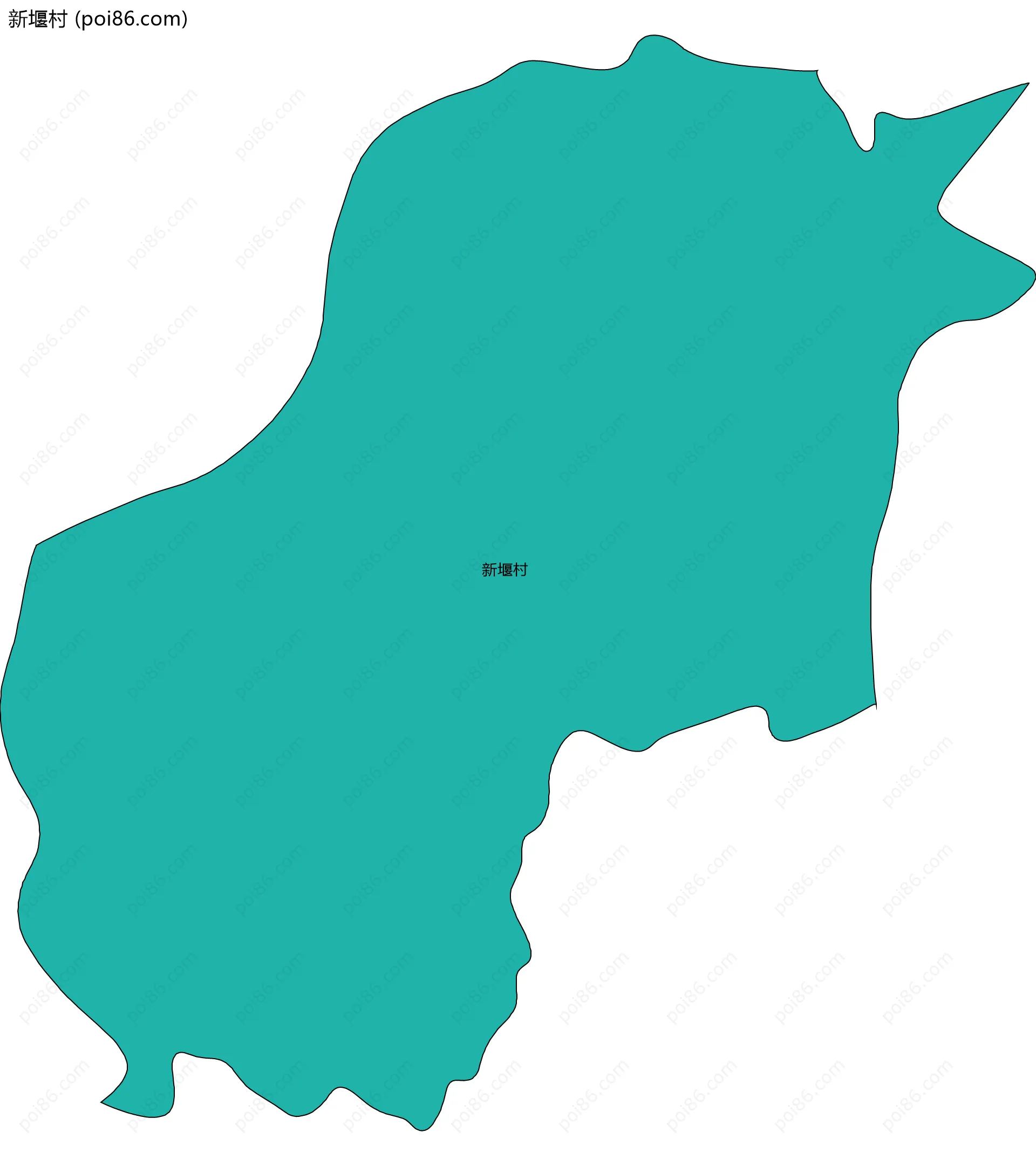 新堰村边界地图